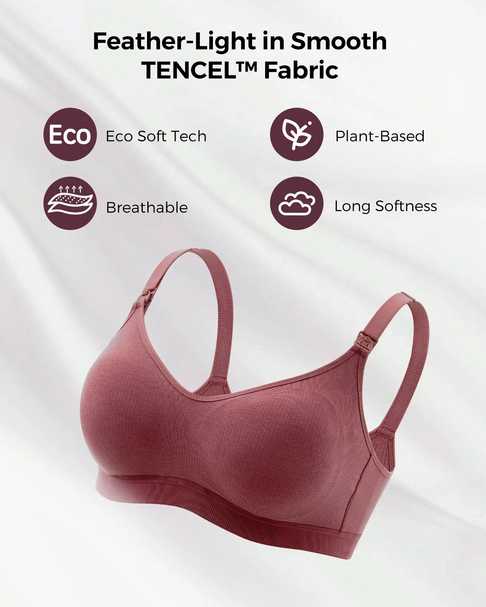 Soutien-gorge de tirage sans fil et sans coutures en tissu Tencel™ Momcozy