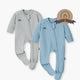Momcozy Boy Girl Baby Pajamas - Newborn Sleepers - Blue & Grey