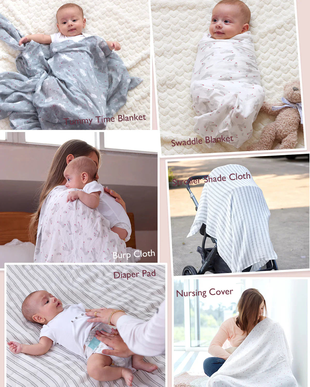 Momcozy Soiltness Smouddle Couvertures - Belle lapin (4 pack)