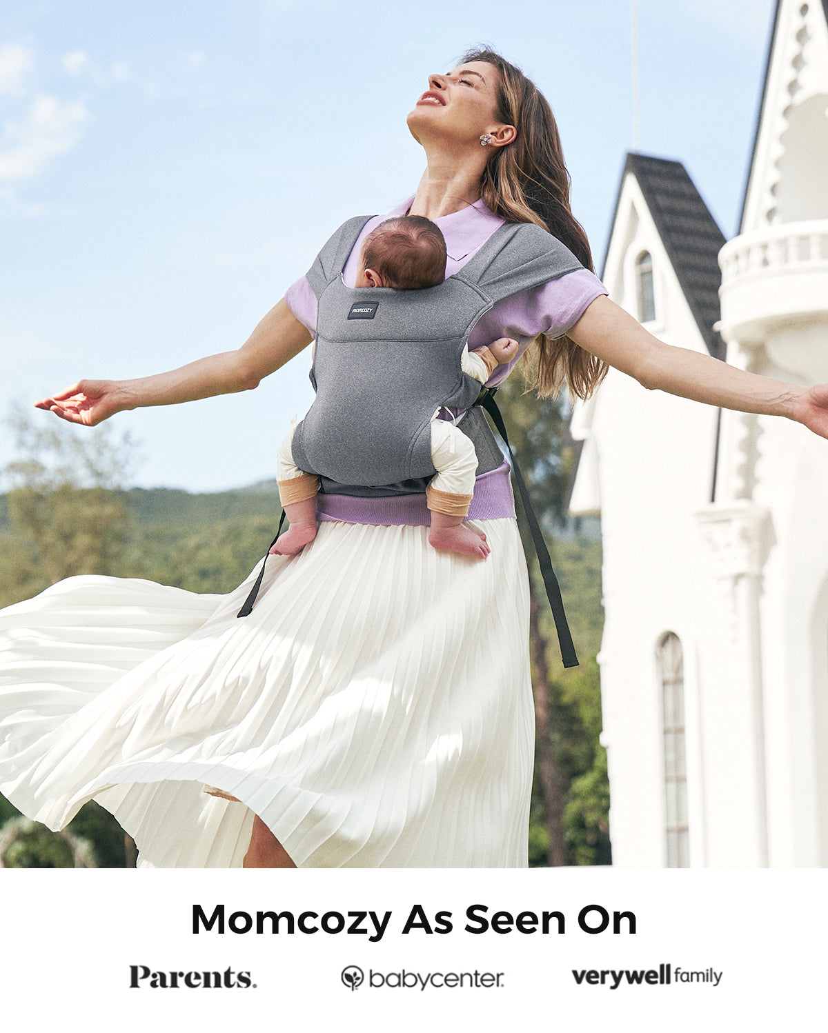 Momcozy Przenośne Nosidełko dla Dziecka – Lekkie i Składane