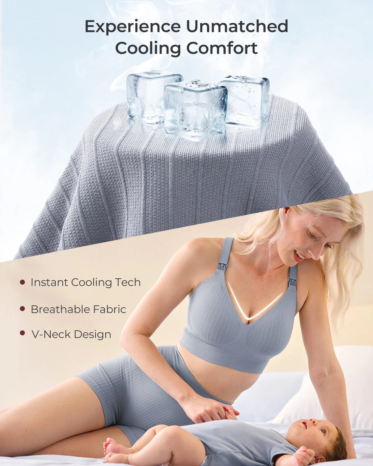Momcozy CoolFit Biustonosz Sportowy do Karmienia – Racerback