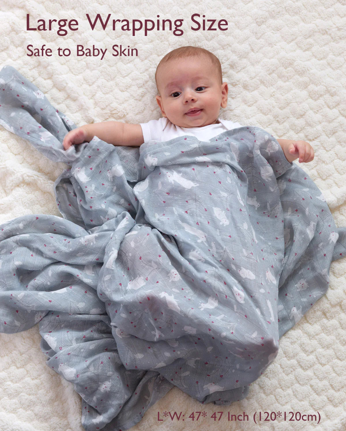 Momcozy Soiltness Smouddle Couvertures - Belle lapin (4 pack)