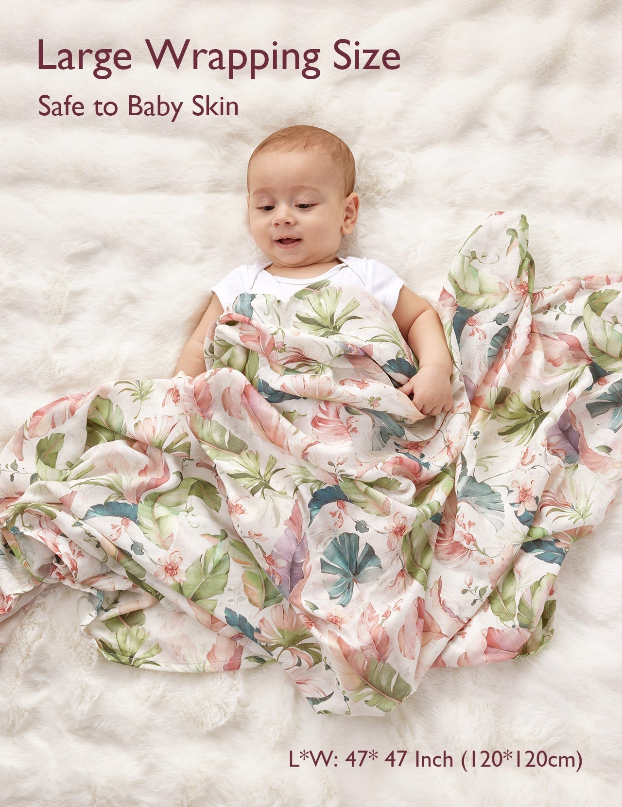 Momcozy Softness Swaddle Decken - Schöner Kaninchen (2 Pack)