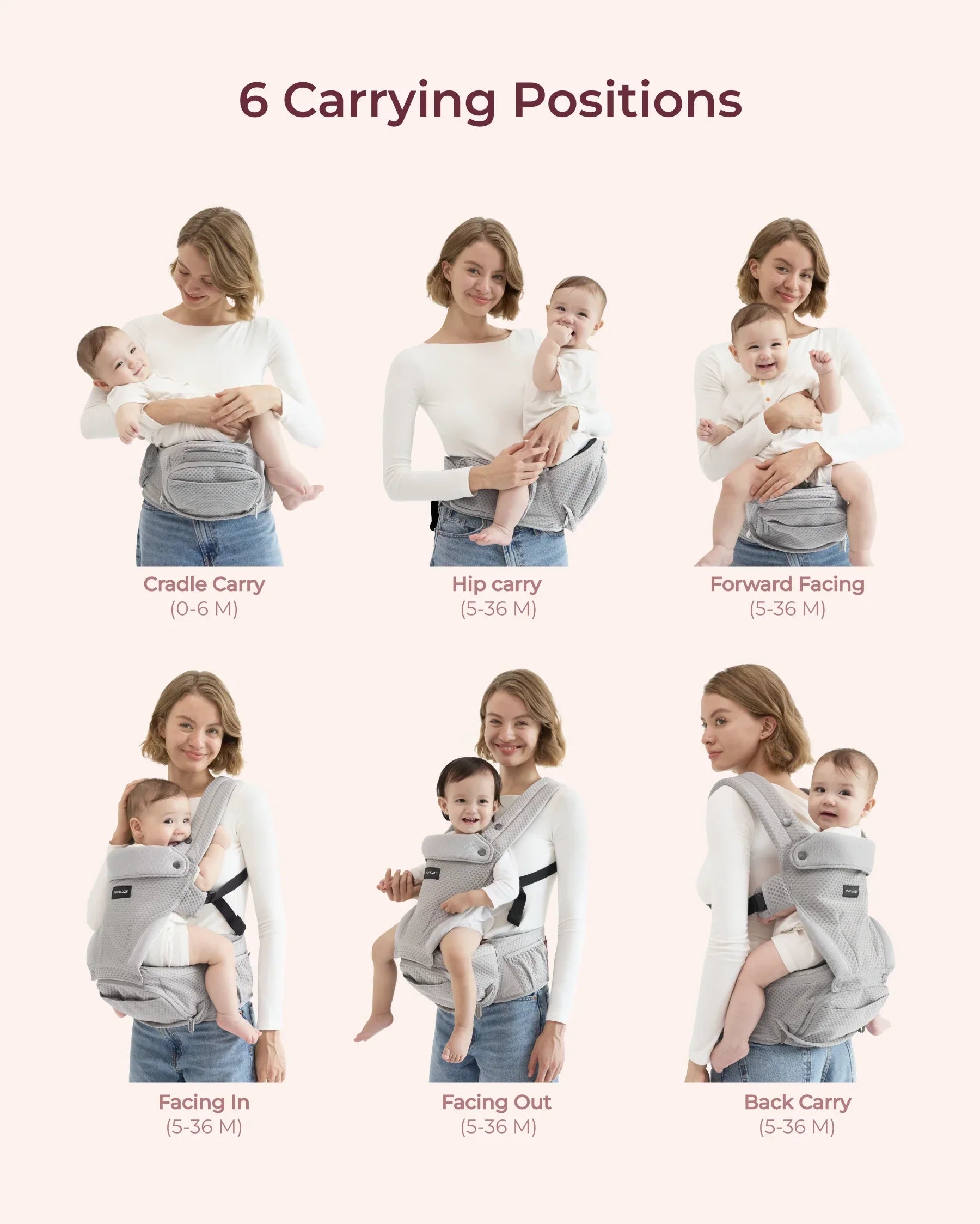 Momcozy 2-in-1 Nosidełko Biodrowe