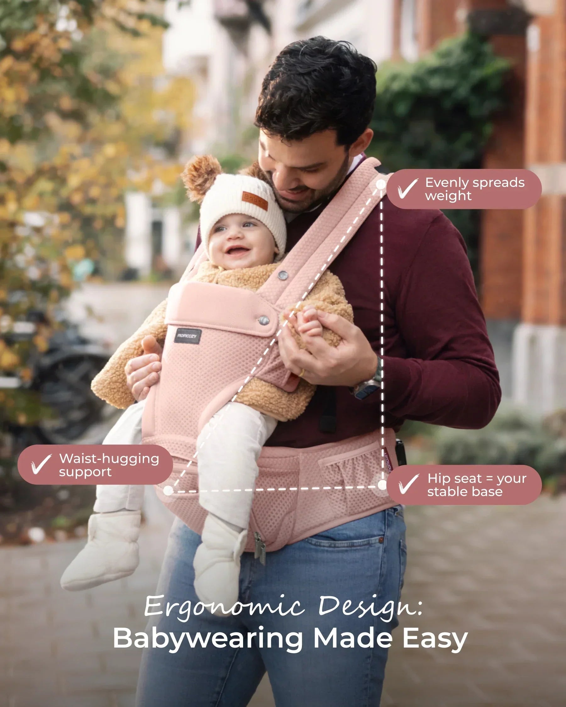 Momcozy 2-in-1 Nosidełko Biodrowe