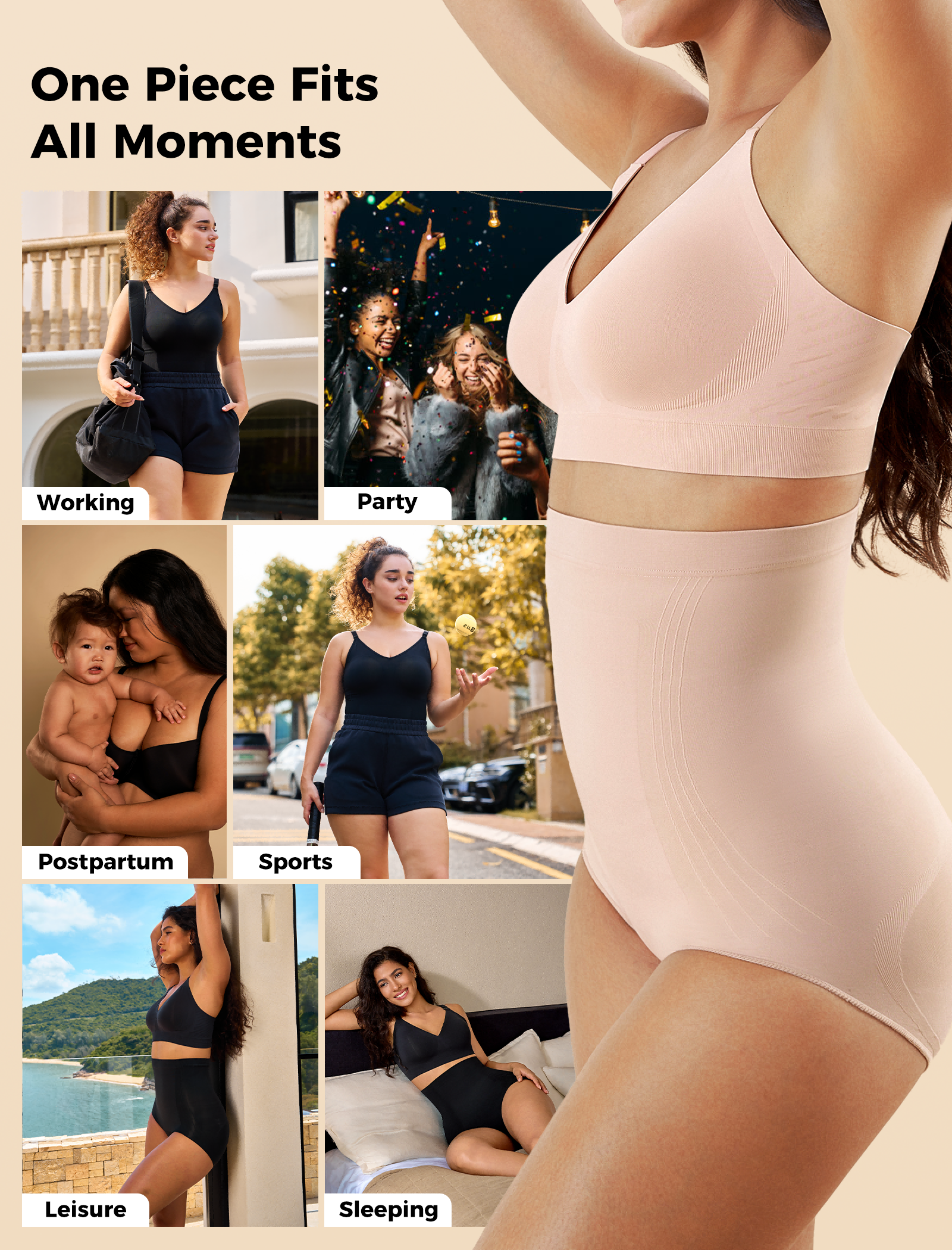 Culotte Gainante Sans Couture Momcozy – Postpartum & Usage Quotidien