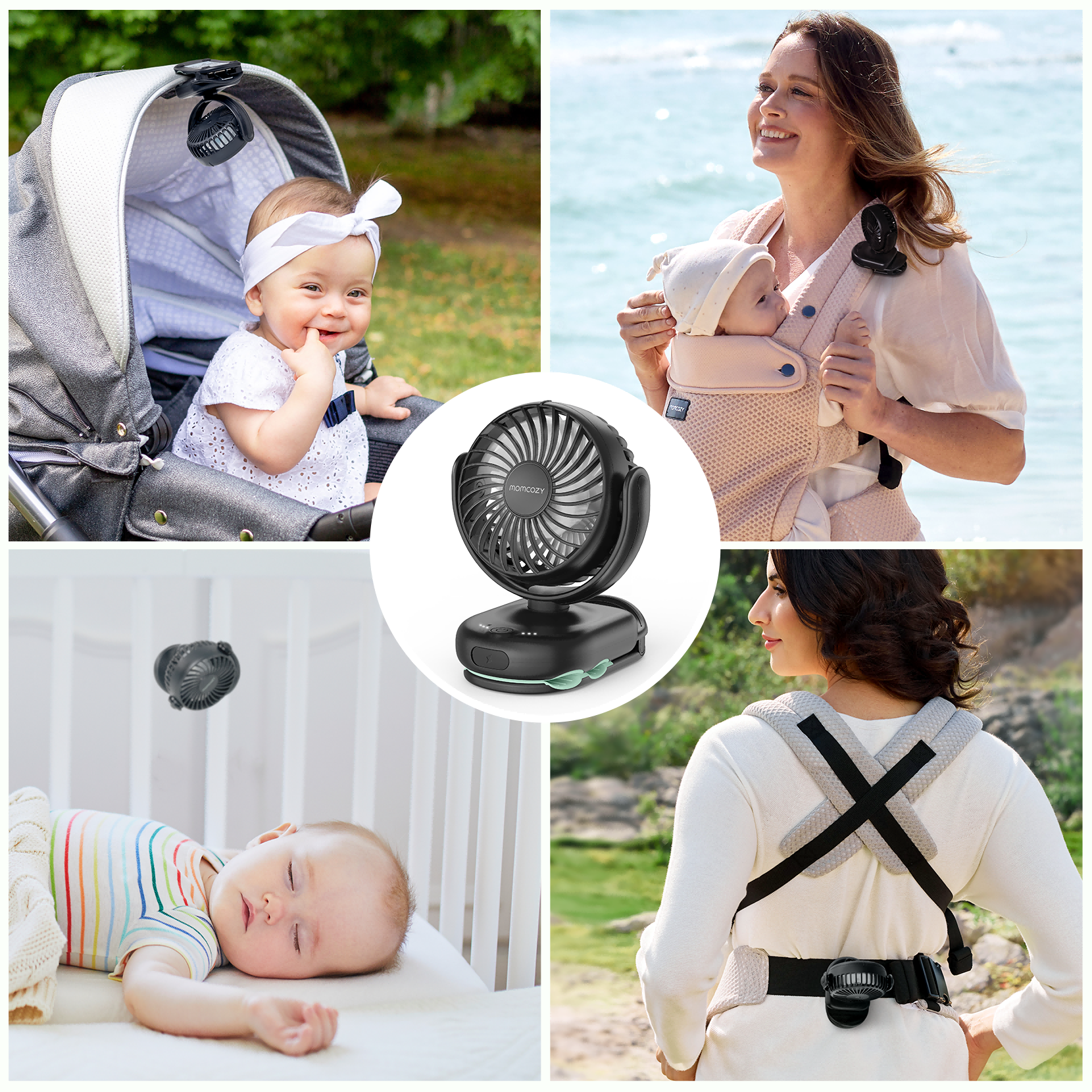 Momcozy Clip-On 4-Speed Stroller Fan