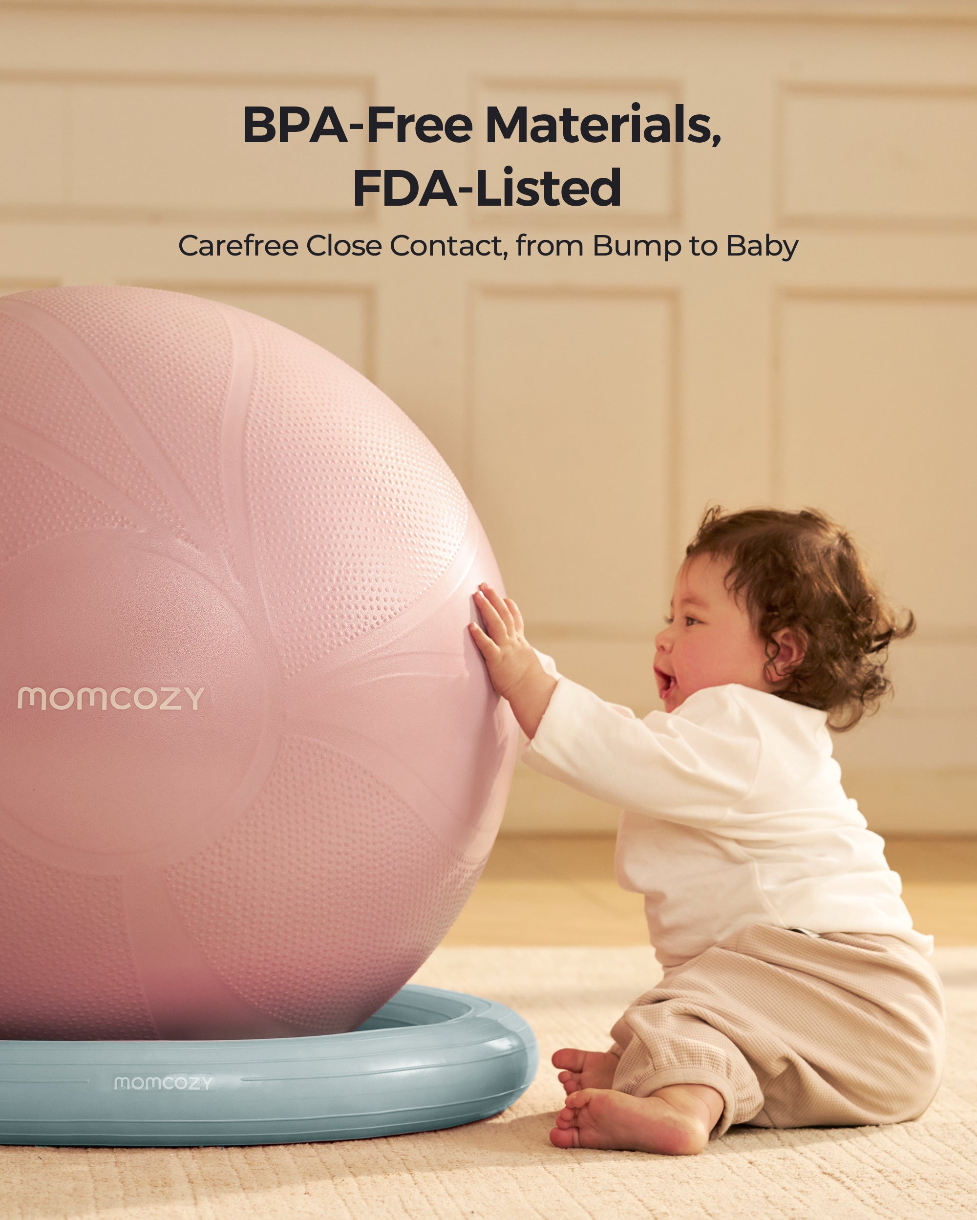Momcozy BirthEase Pregnancy Ball Set—Maternity Exercise Ball