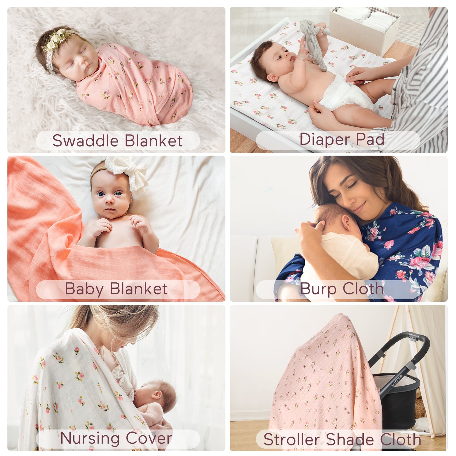 Momcozy Muslin Smouddle Baby Couvertures, 4 pack