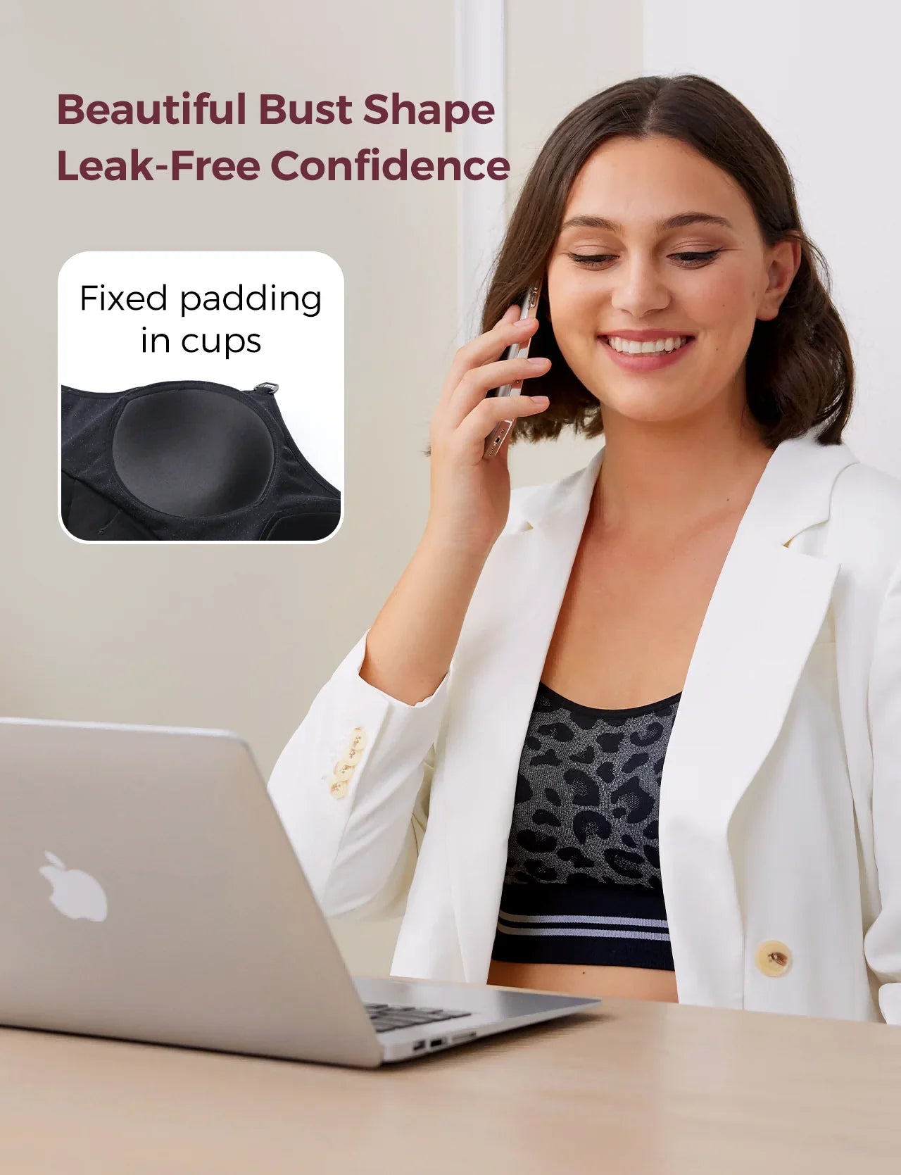 DEX - 4-in-1 Hands Free Seamless Stretch Fabric Pumping Bra