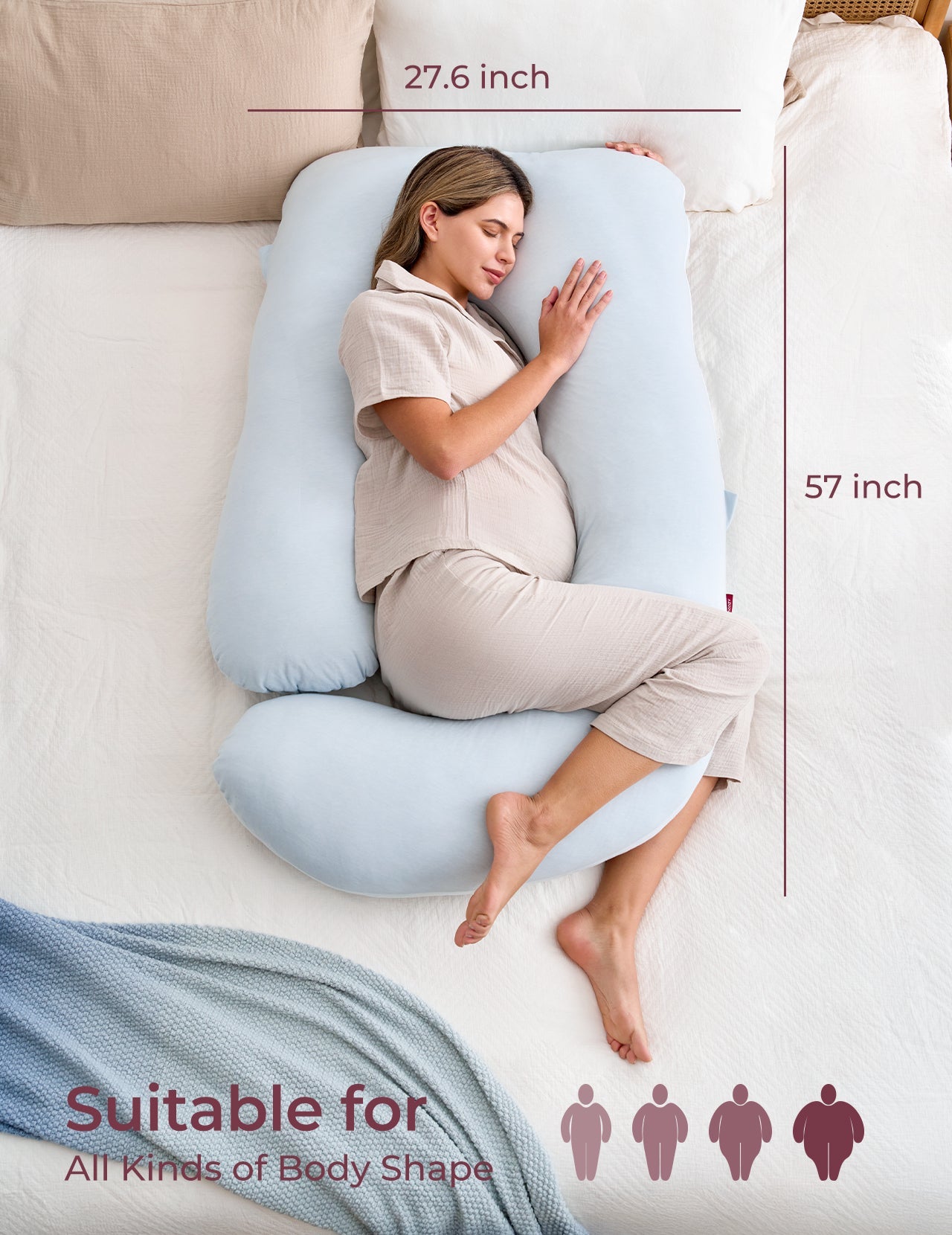 Huggable - Almohada Corporal de Maternidad en Forma de U