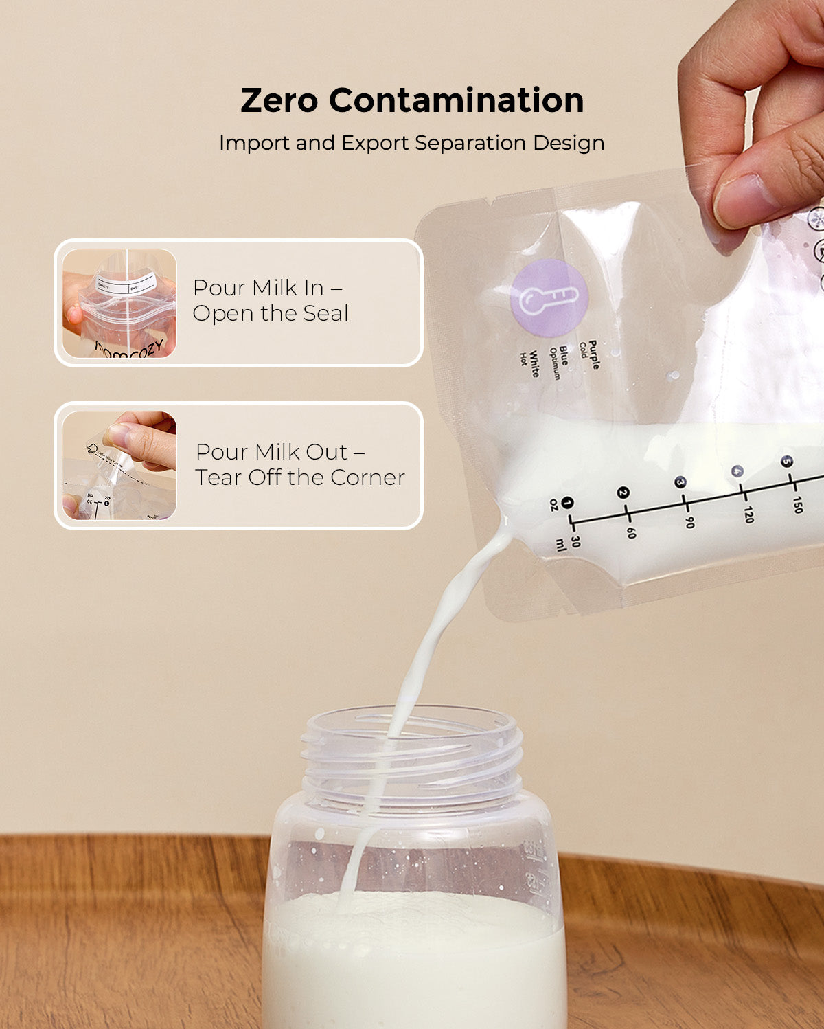 Aufbewahrungsbeutel für Muttermilch