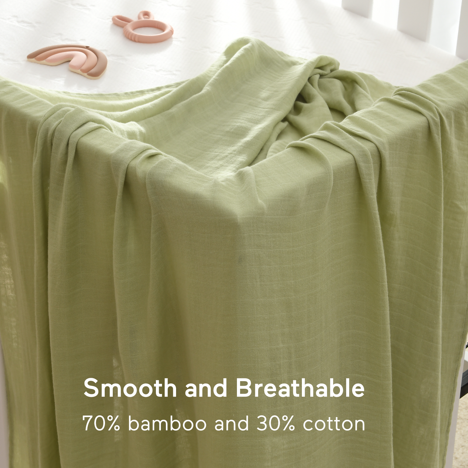 Momcozy Weichheit Swaddle Decken - Lila Blume (2 Pack)