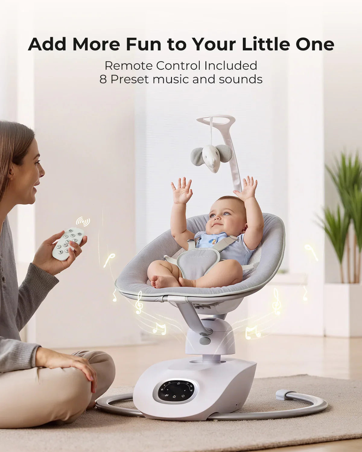 Momcozy CocoSway 3D-Motion Elektrische Babyschaukel