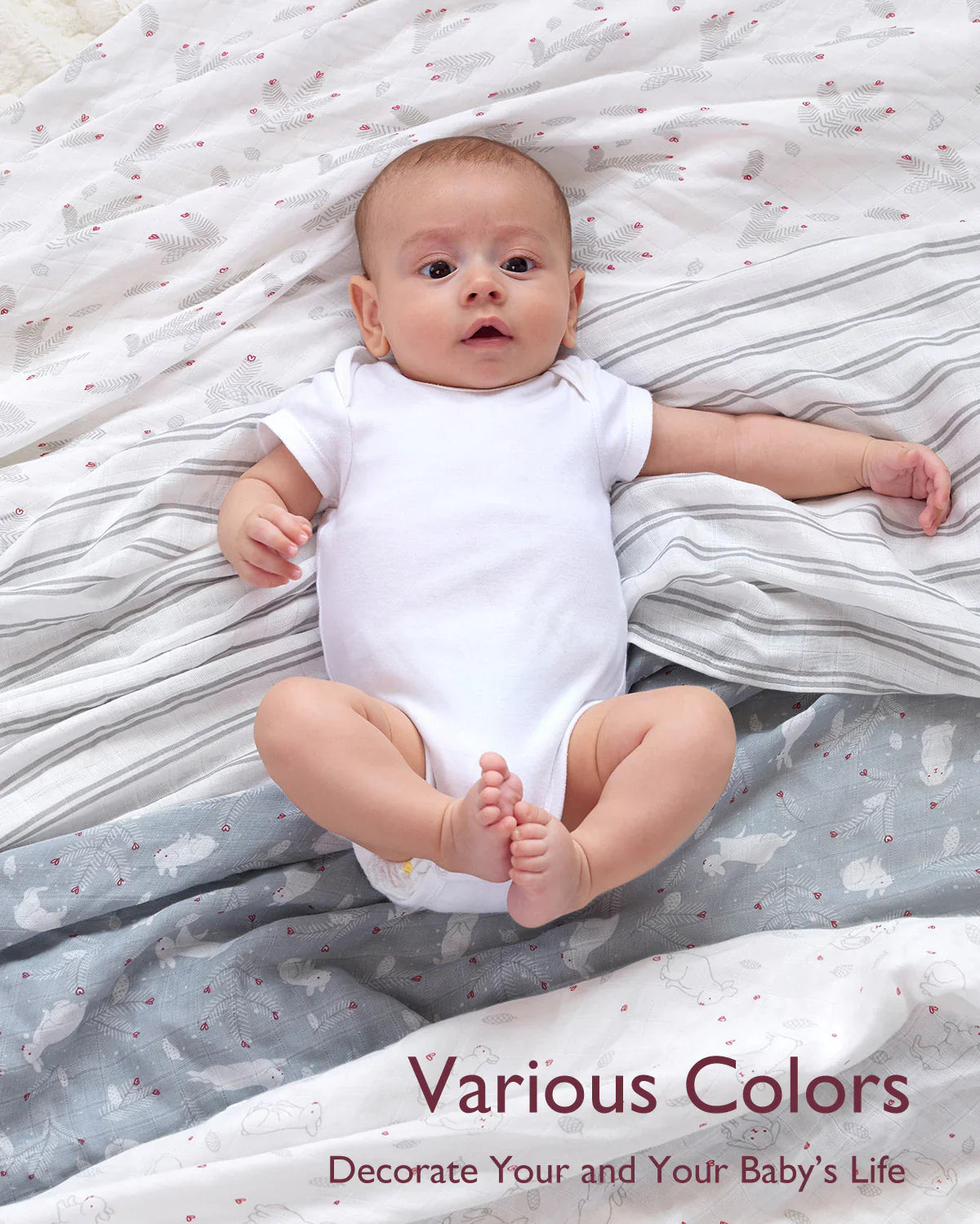 Momcozy Soiltness Smouddle Couvertures - Belle lapin (4 pack)