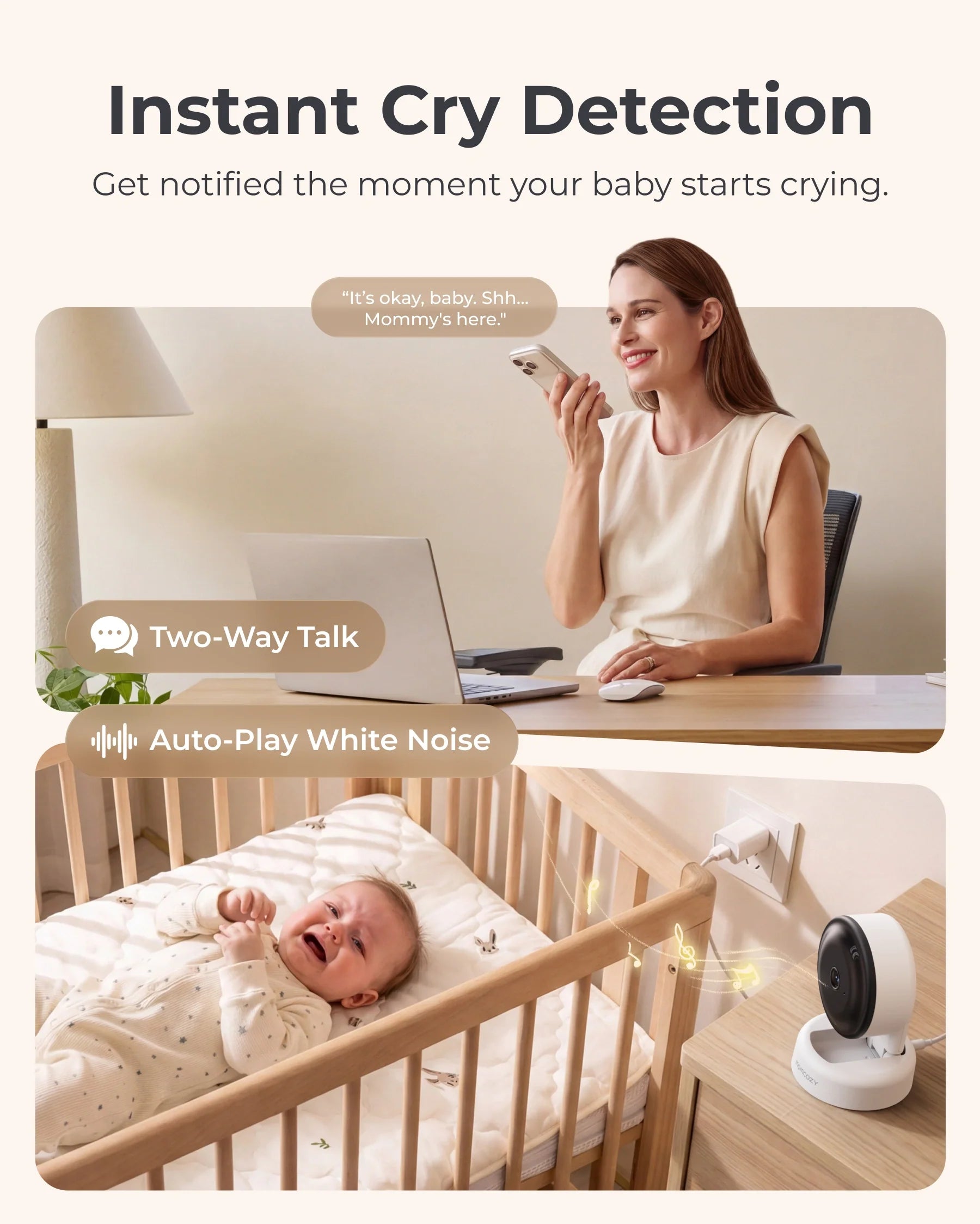 Momcozy Contact-Free Smart Baby Monitor (BM08)