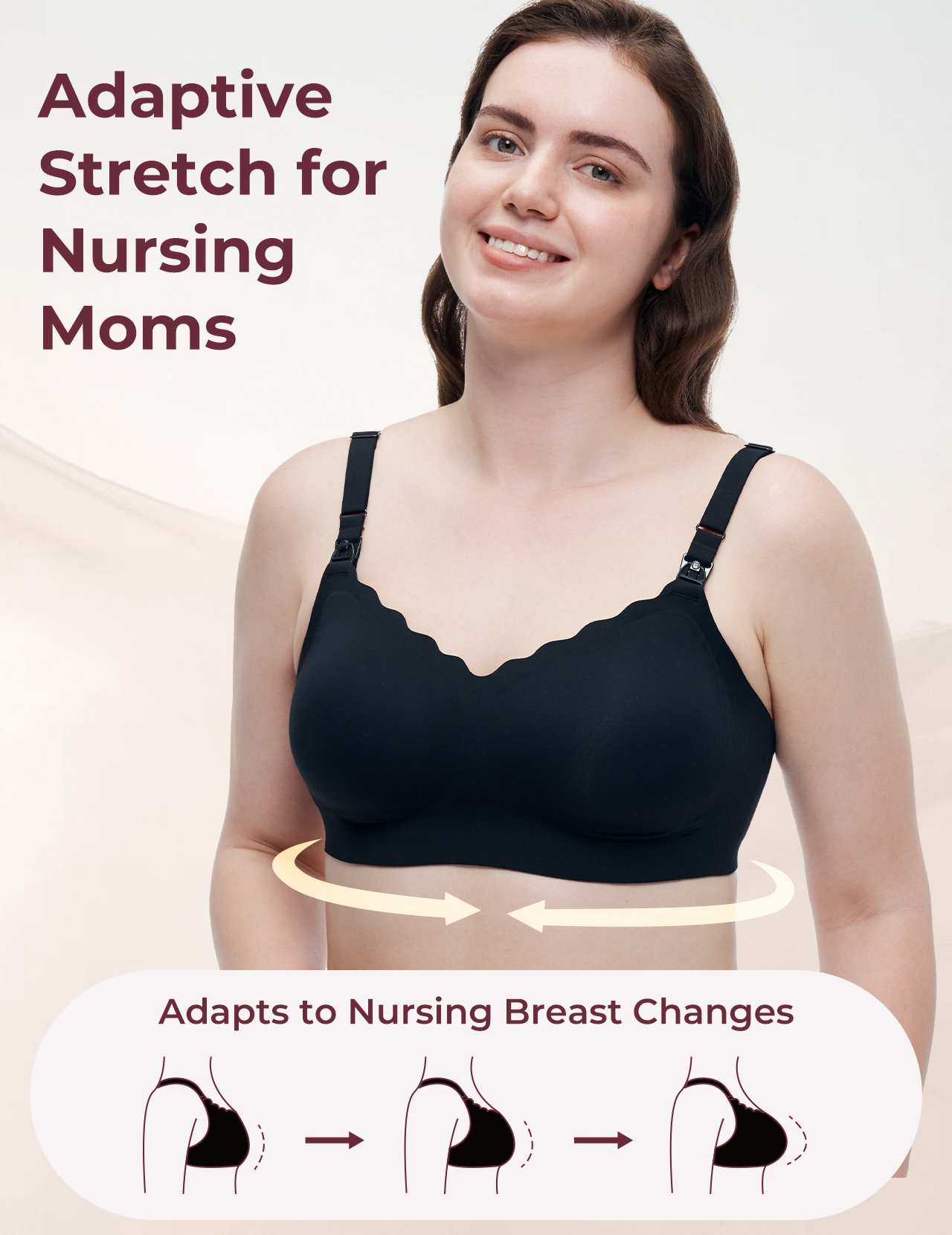 Momcozy Hands-Free Chłodzący Biustonosz do Karmienia i Odciągania Pokarmu