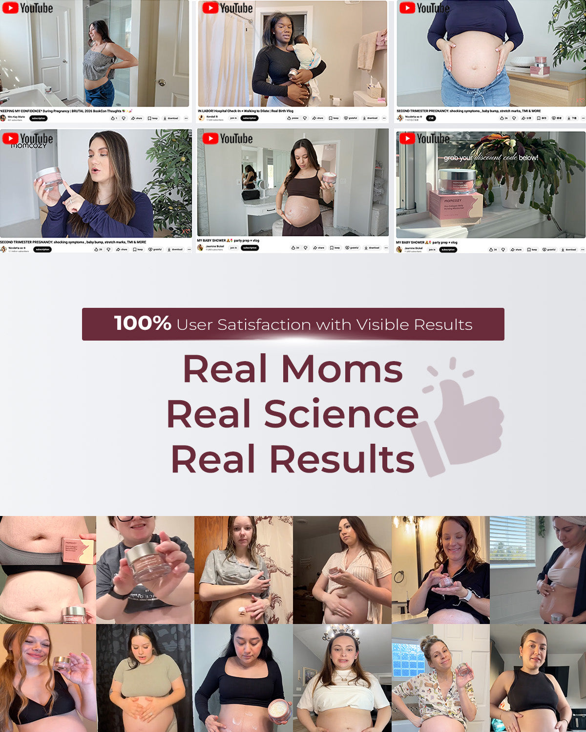 Momcozy Pro-Collagen Belly Firming Moisturizer Stretch Mark Cream