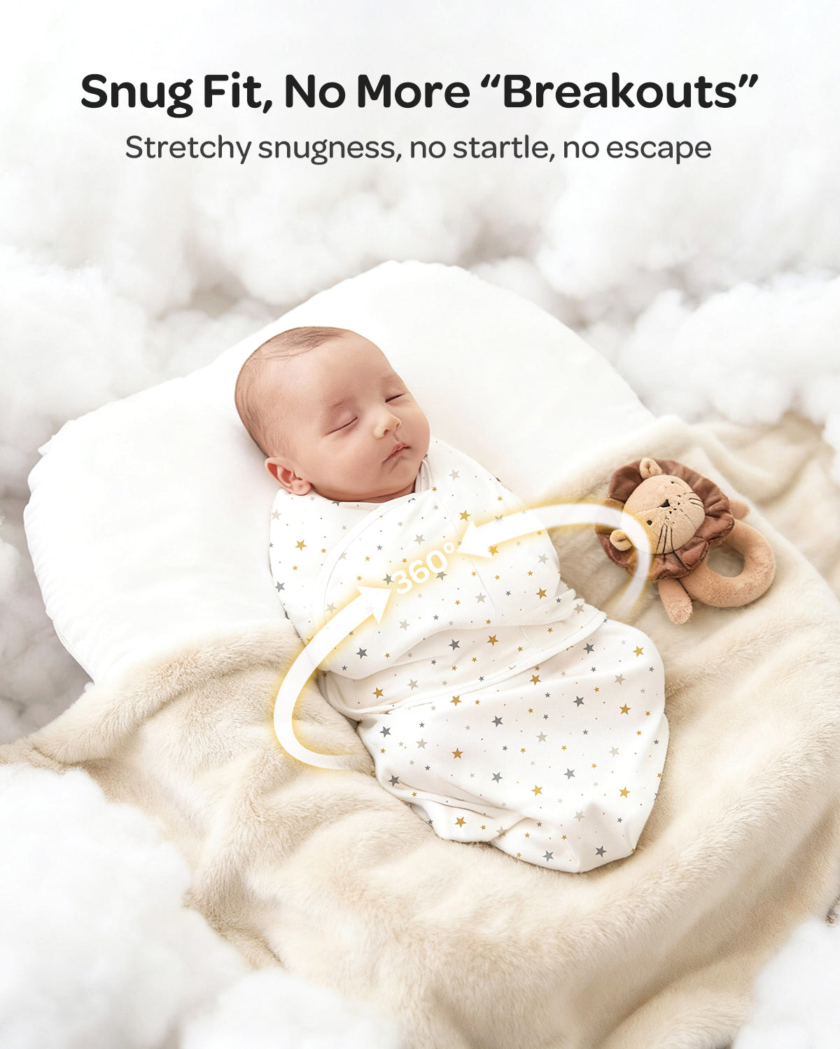 Mapas de bebé Momcozy Muslin Swaddle, 4 paquete