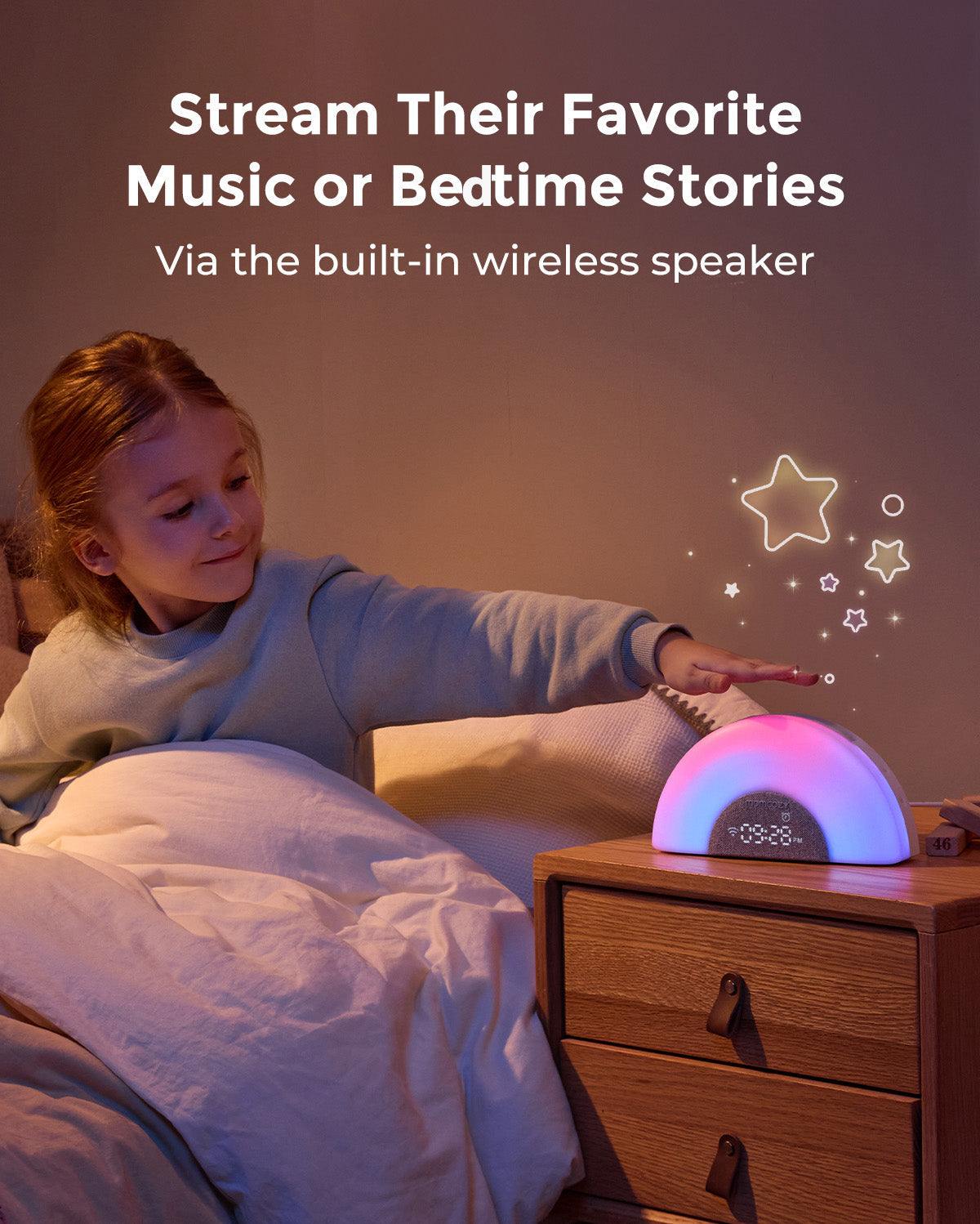 DreamSync™ Máquina de sonido inteligente para bebés - Luz arcoíris y control por app