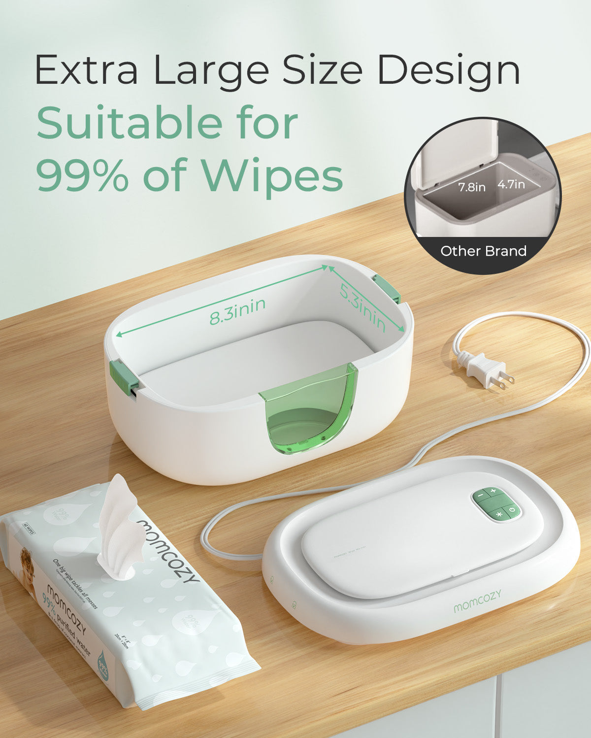 Chauffe-lingettes pour bébé grande capacité Momcozy