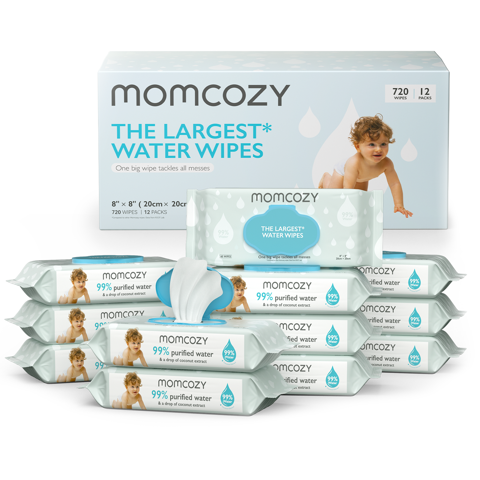 99% Water Baby Wipes - Higher Level of Purity