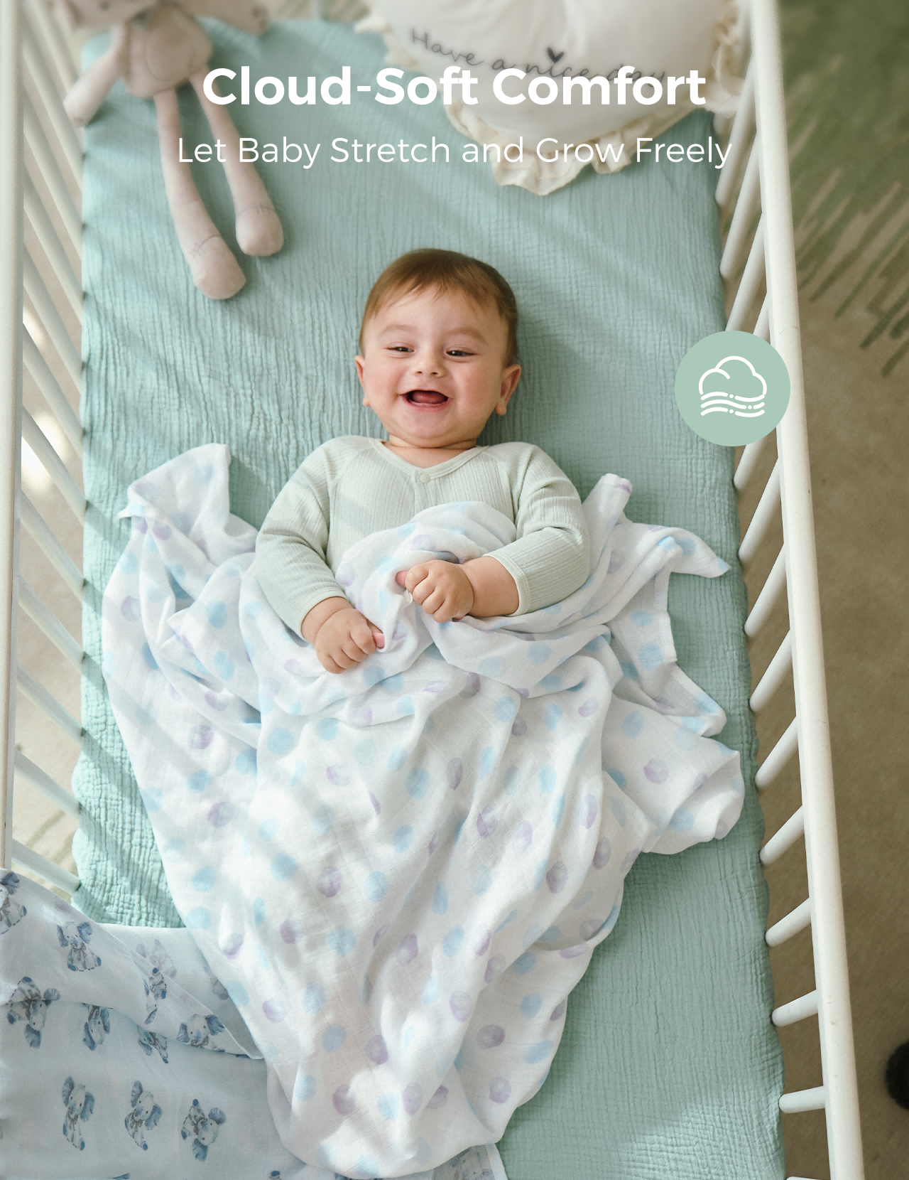 Momcozy Softness Smouddle Couvertures - Beau lapin (2 pack)