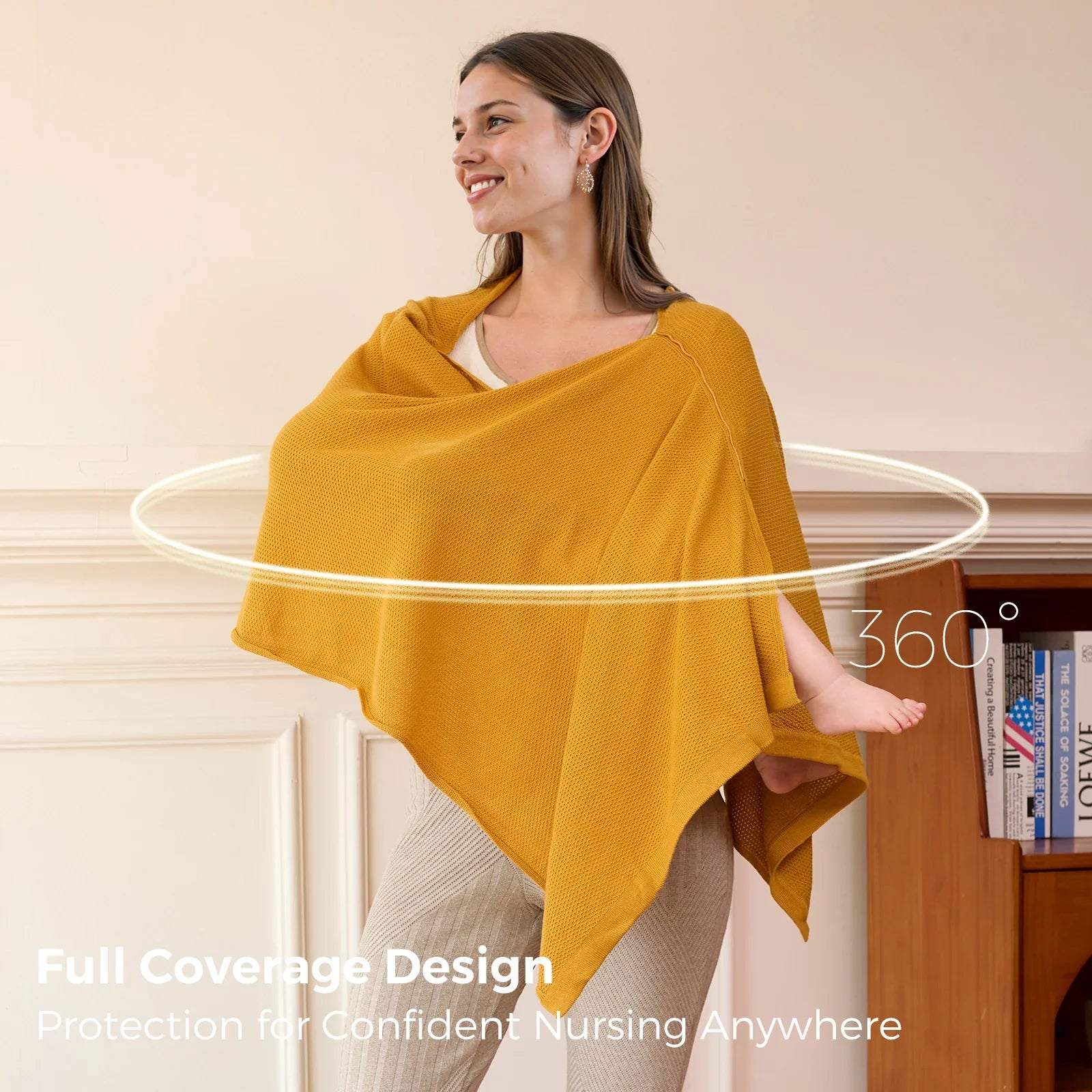 Couverture d'allaitement Momcozy - Poncho d'intimité doux, respirant et à usages multiples
