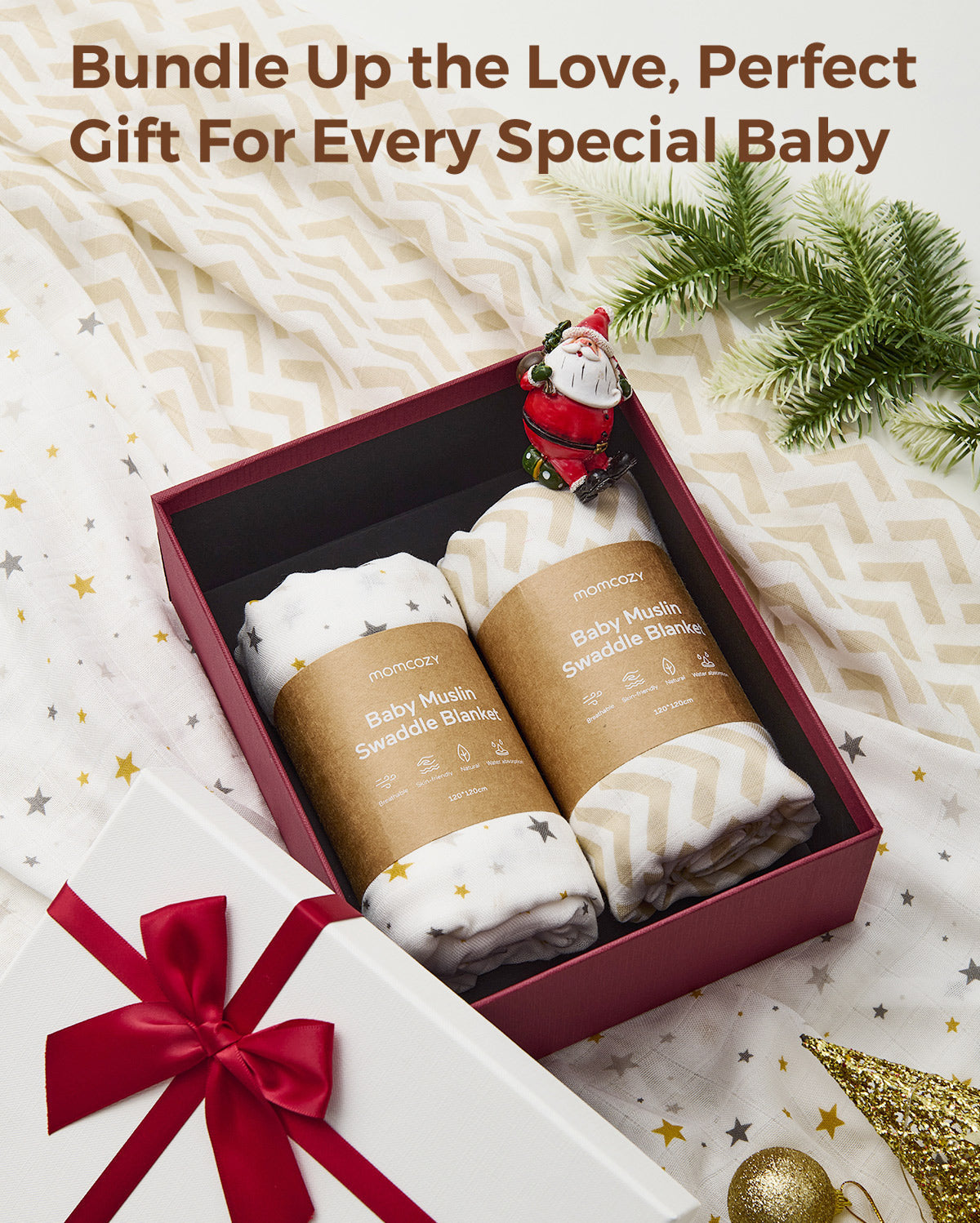 Momcozy Softness Swaddle Blankets -   Bling Star (4 Pack)