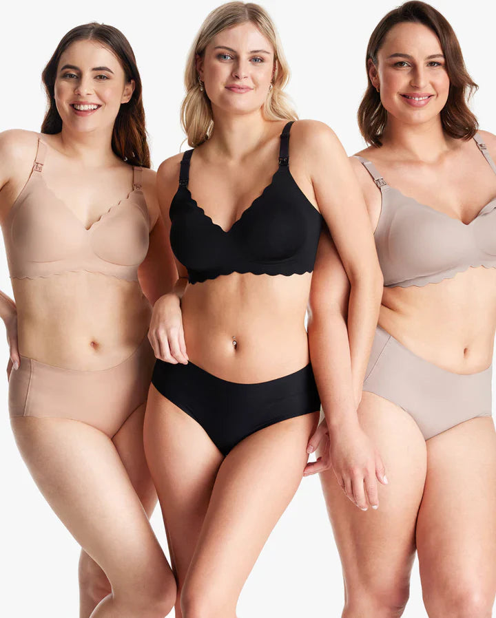 Jelly Strip – Lot de 2 soutiens-gorge d’allaitement push-up sans couture à motif floral