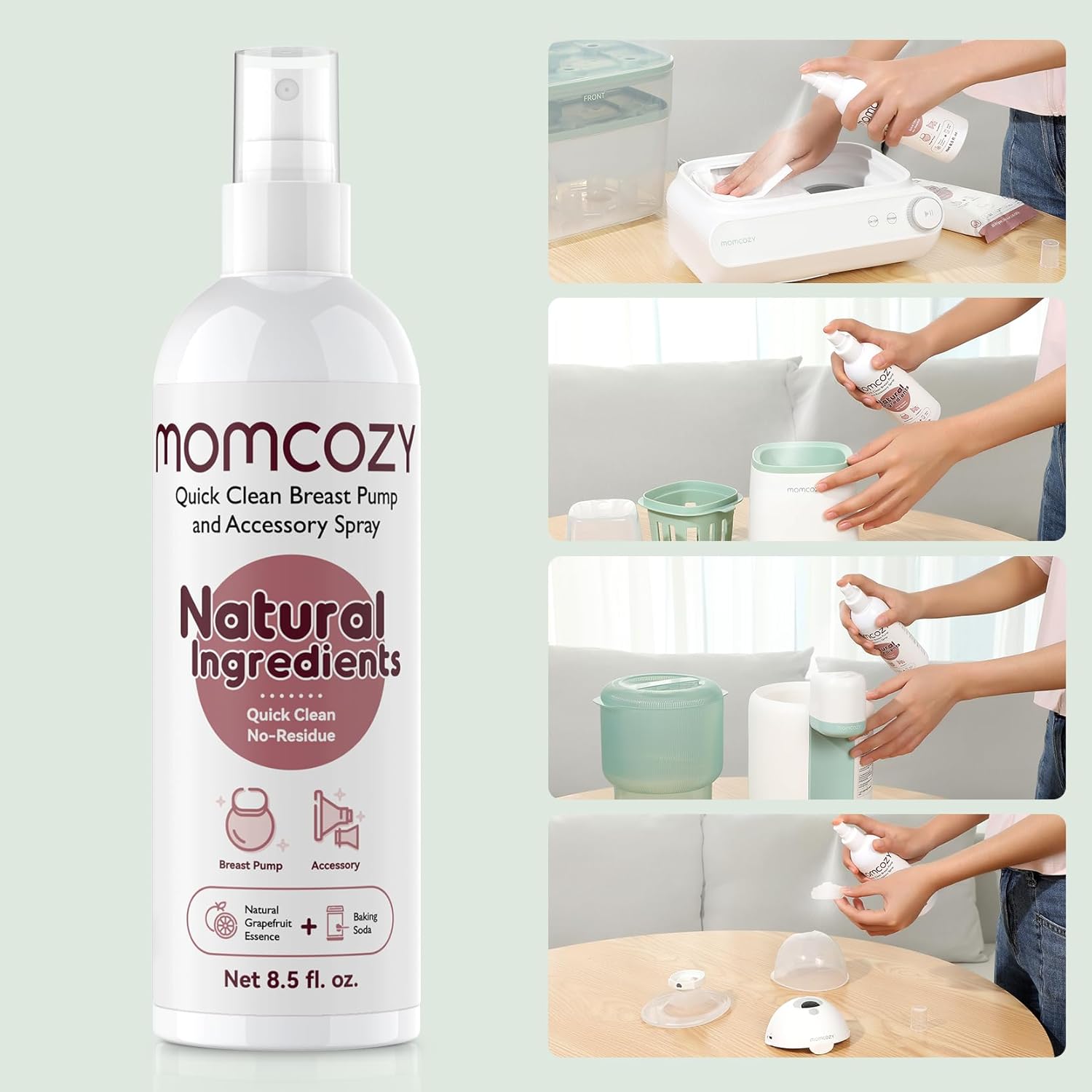 Spray de nettoyeur de pompe à lait Momcozy Portable Momcozy