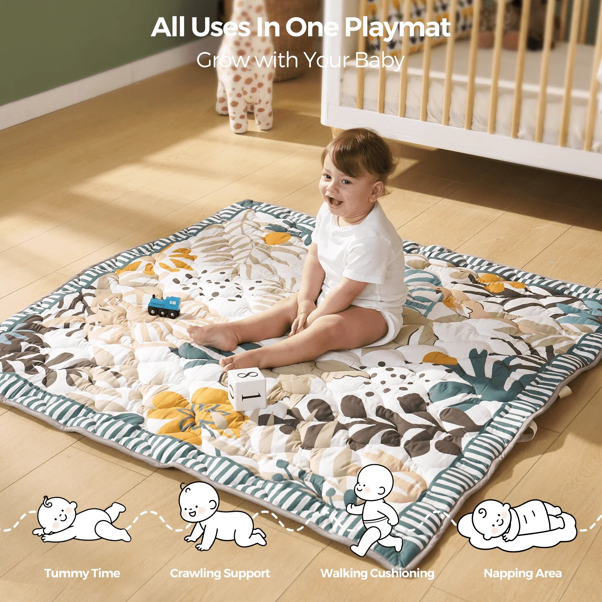 Baby Portable Playmat - Green Forest
