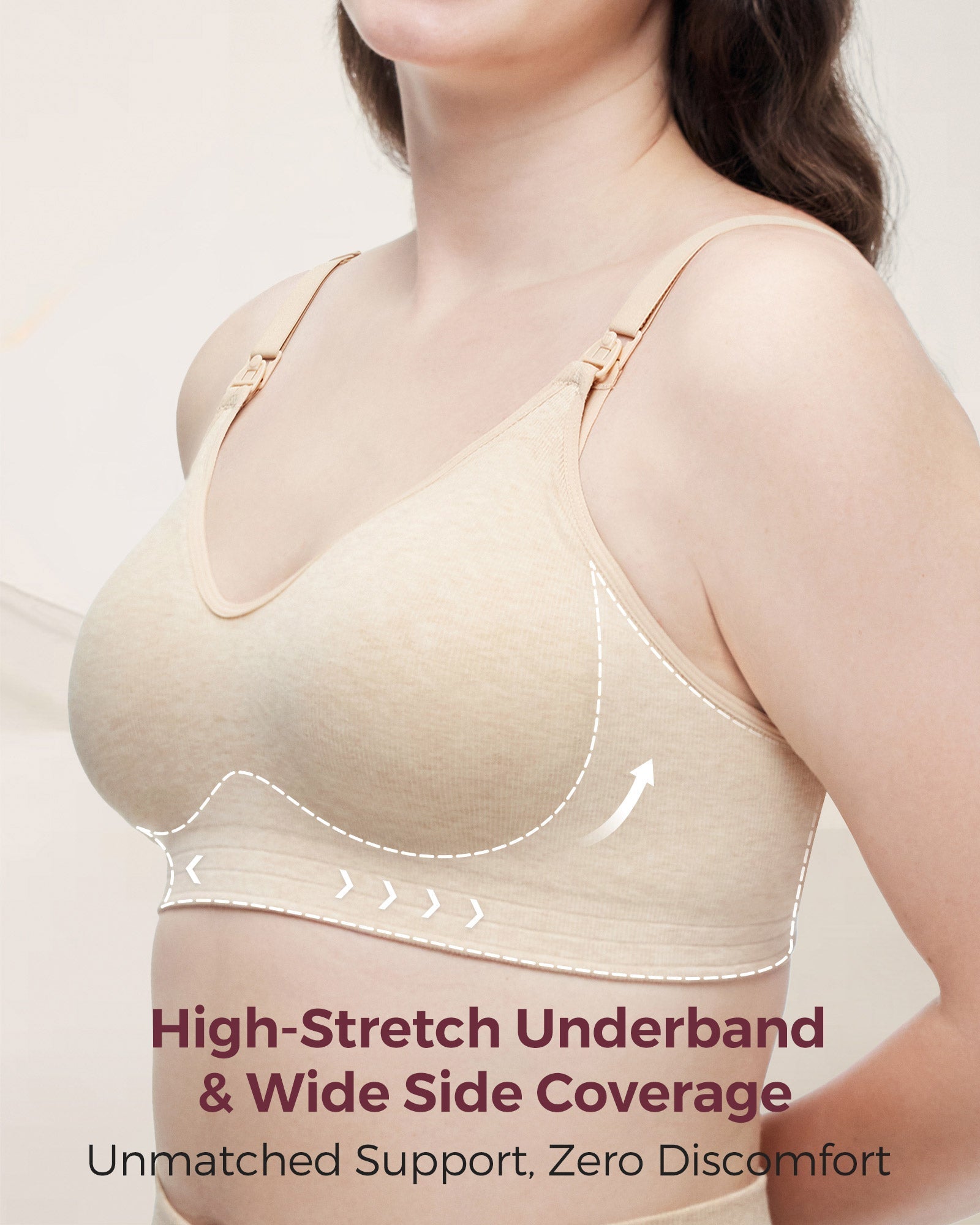 Momcozy Soft U.S. Cotton Seamless Maternity Bra
