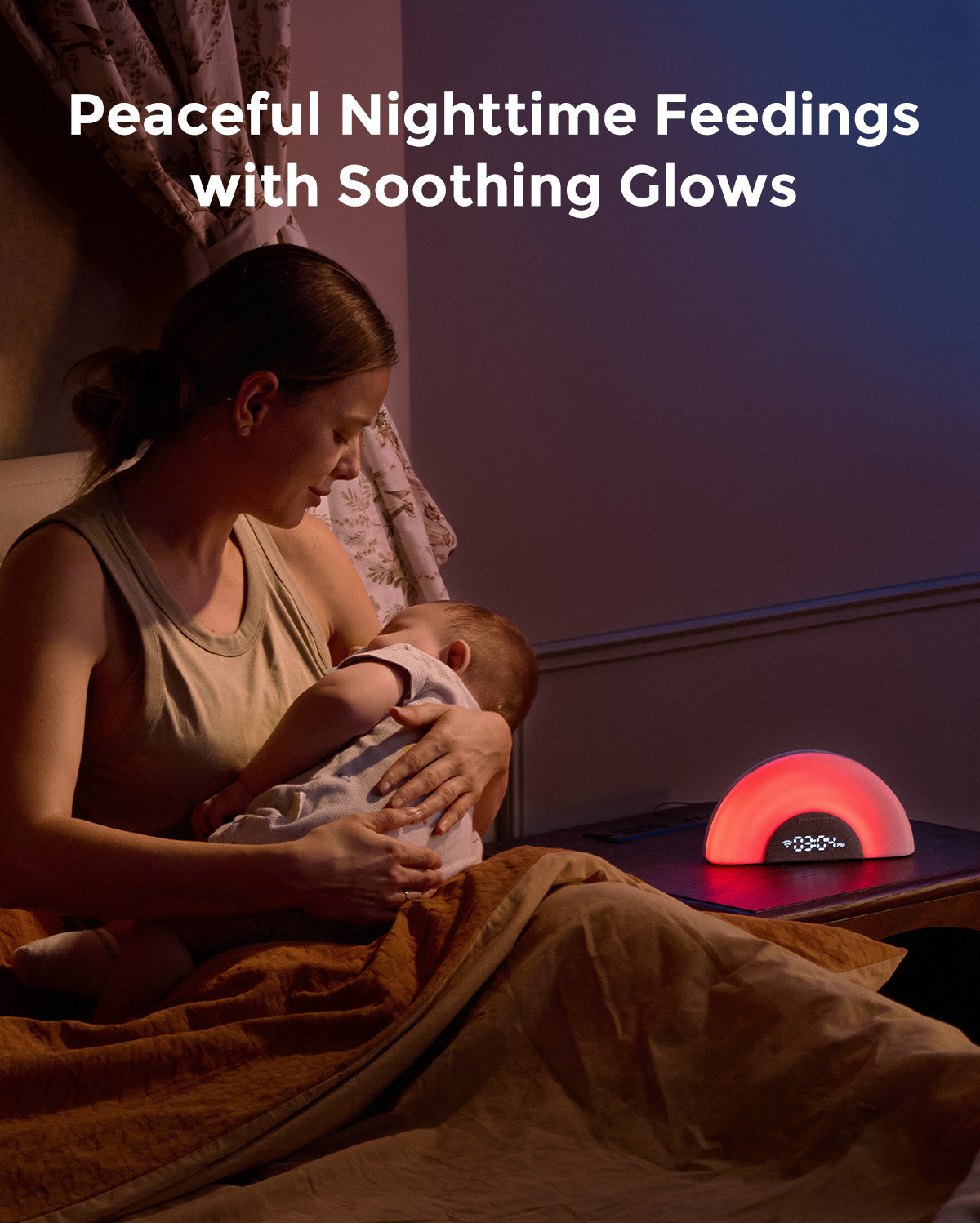DreamSync™ Máquina de sonido inteligente para bebés - Luz arcoíris y control por app