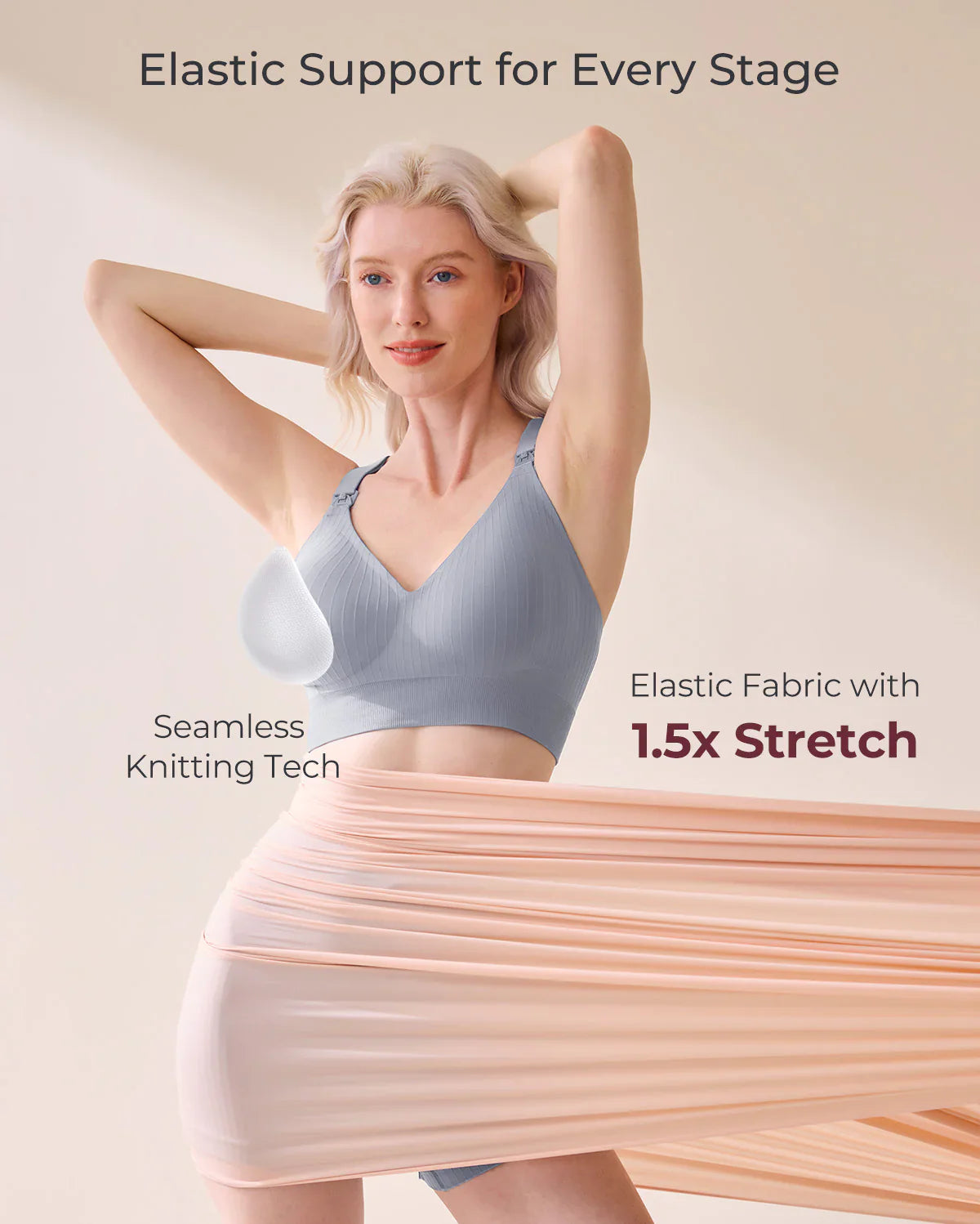 Momcozy CoolFit Biustonosz Sportowy do Karmienia – Racerback