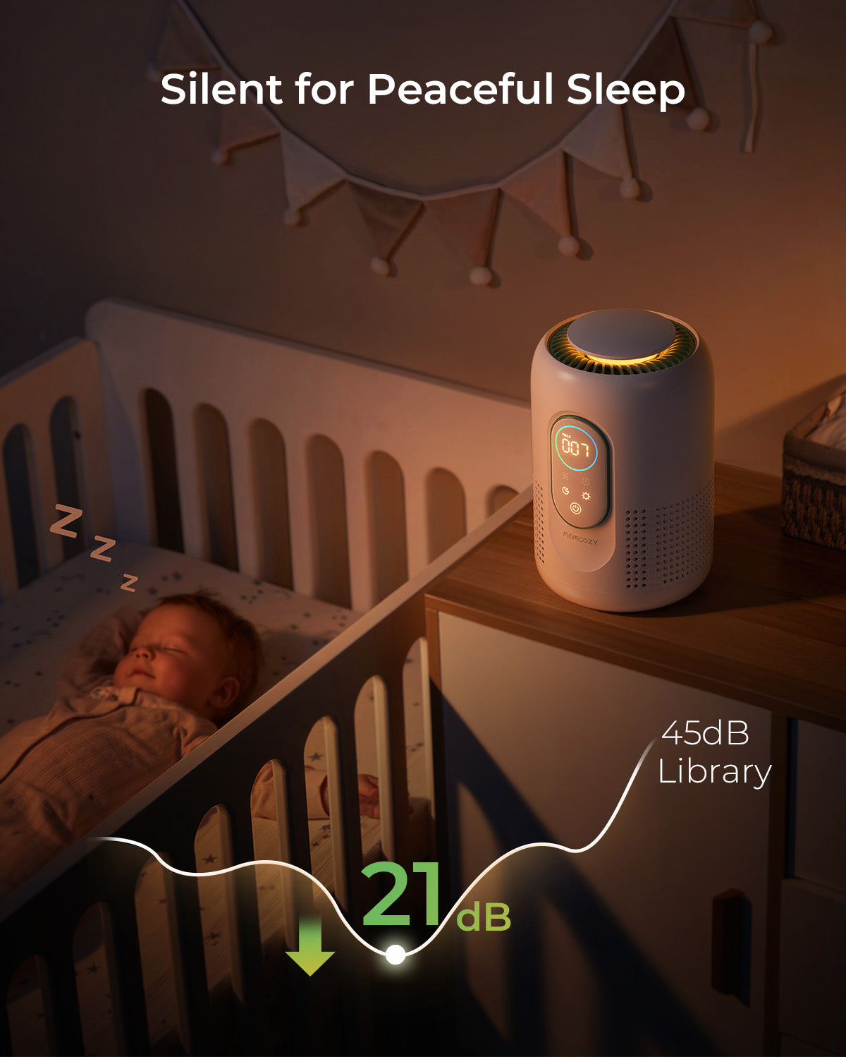 Momcozy CozyBreath Oczyszczacz Powietrza dla Niemowląt