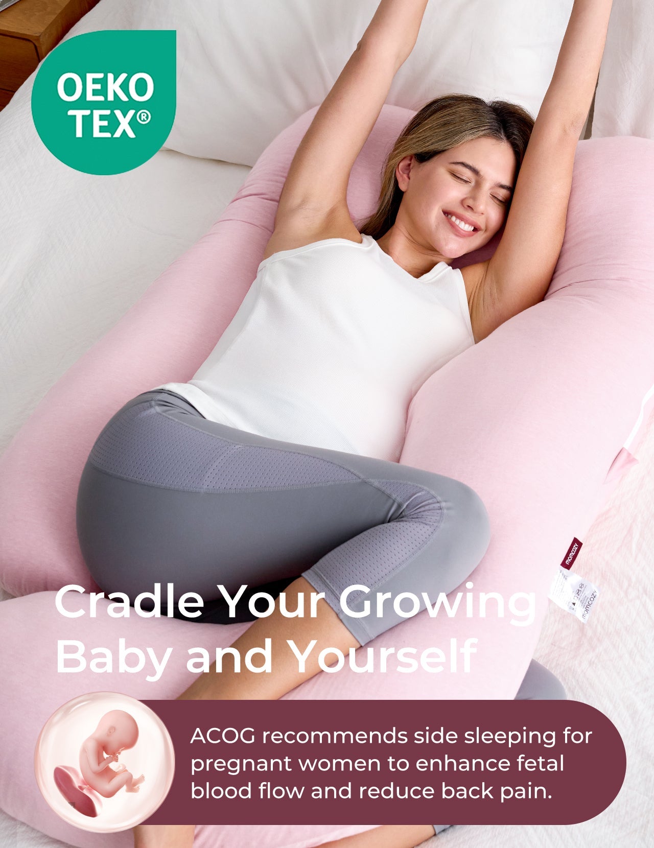 Huggable - Almohada Corporal de Maternidad en Forma de U
