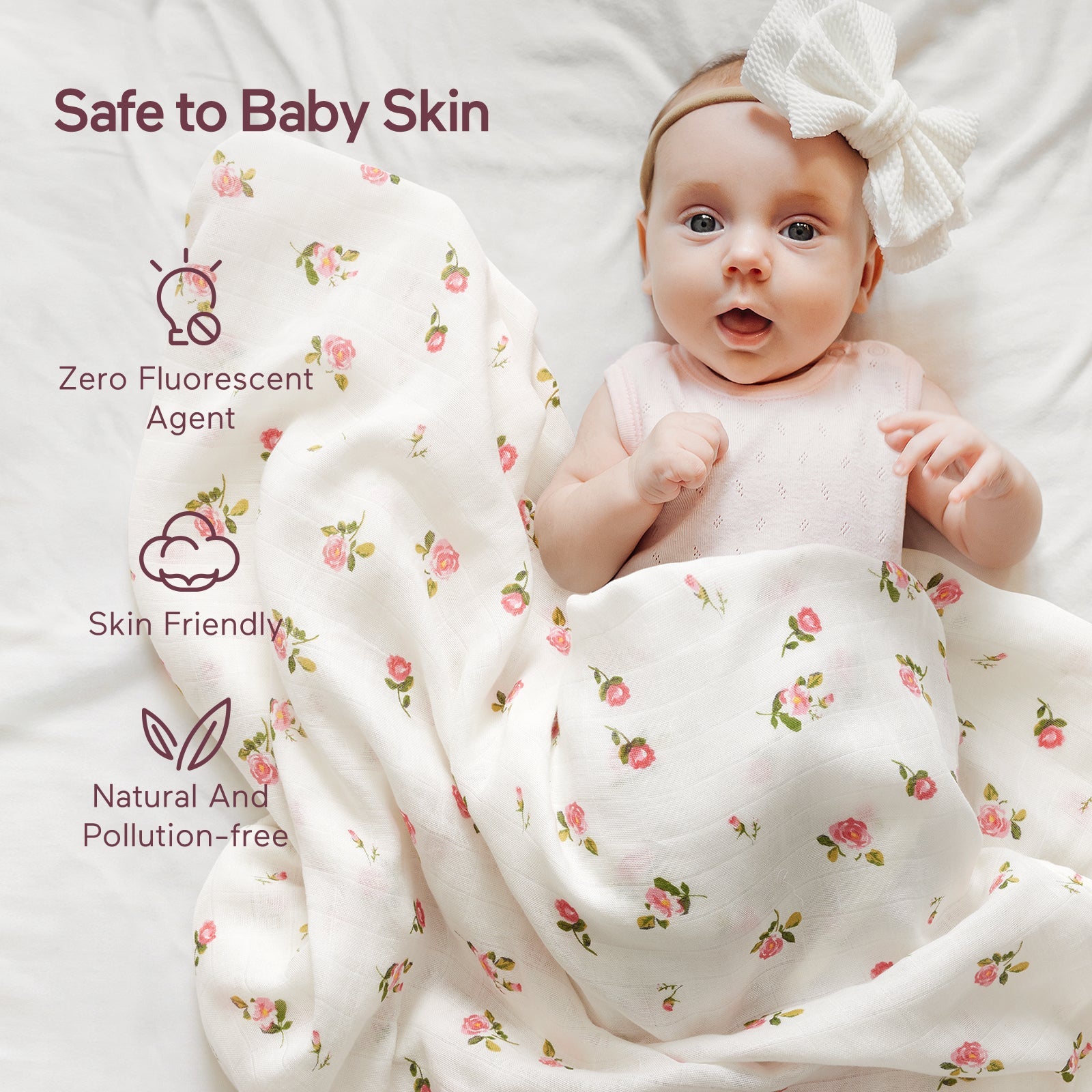 Momcozy Muslin Smouddle Baby Couvertures, 4 pack