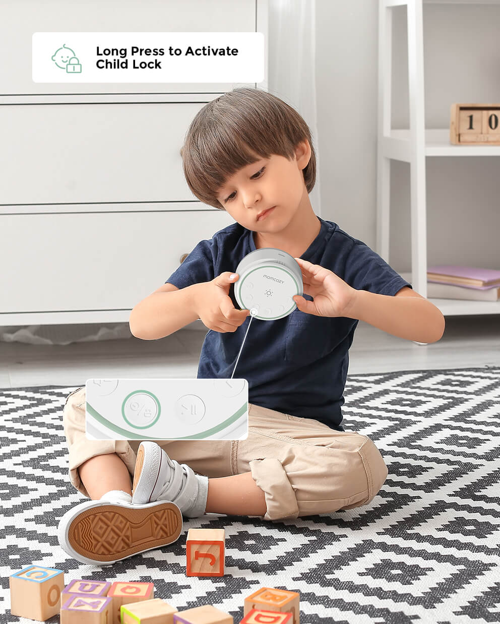 Machine sonore portable pour bébé Momcozy – Bruit blanc, Longue durée de batterie