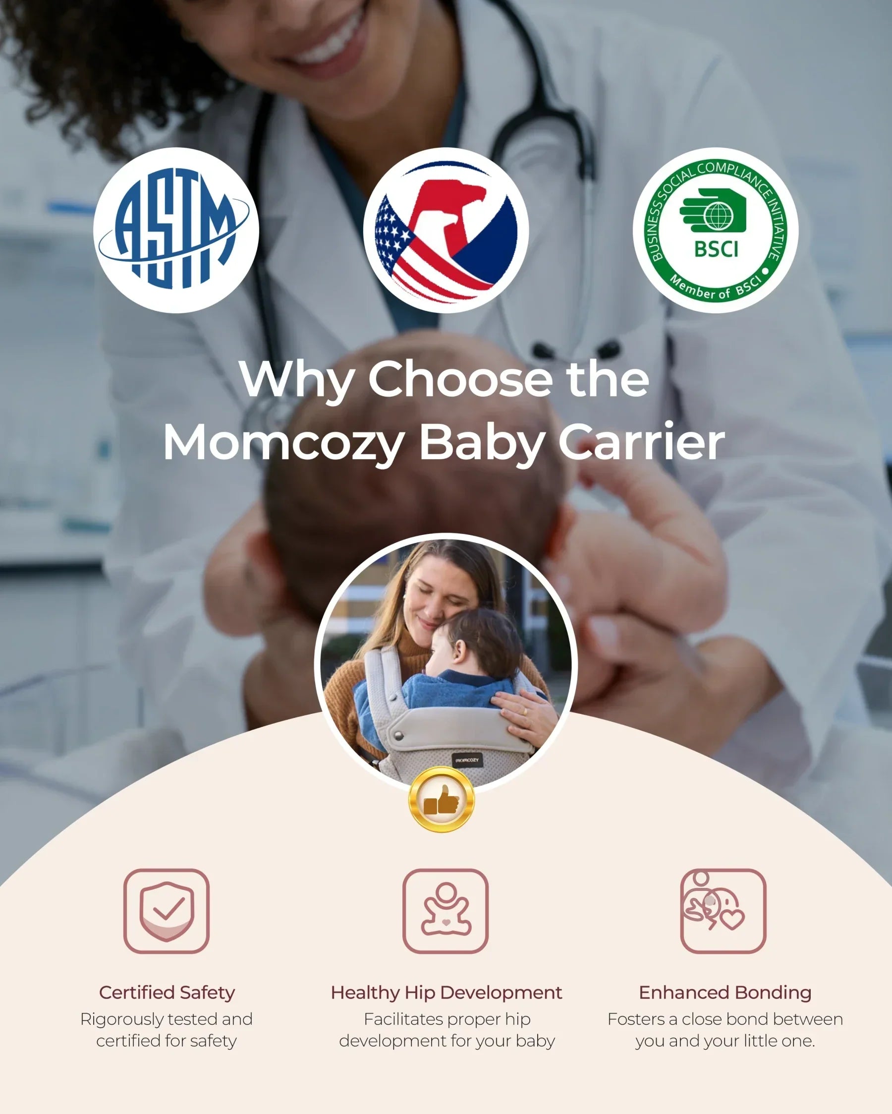 Momcozy 2-in-1 Nosidełko Biodrowe