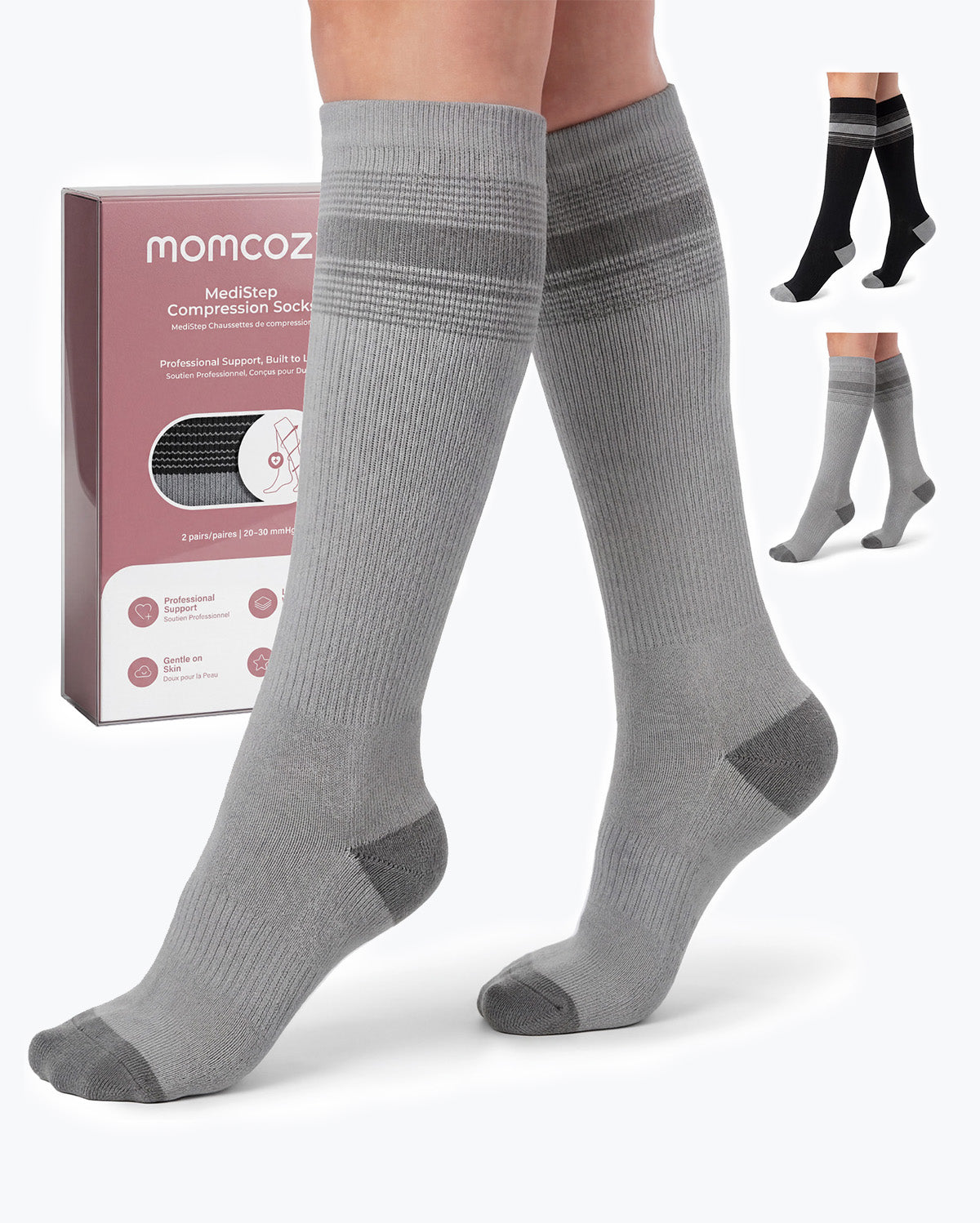 Momcozy Medical Socks 20-30mmHg 2 Pairs