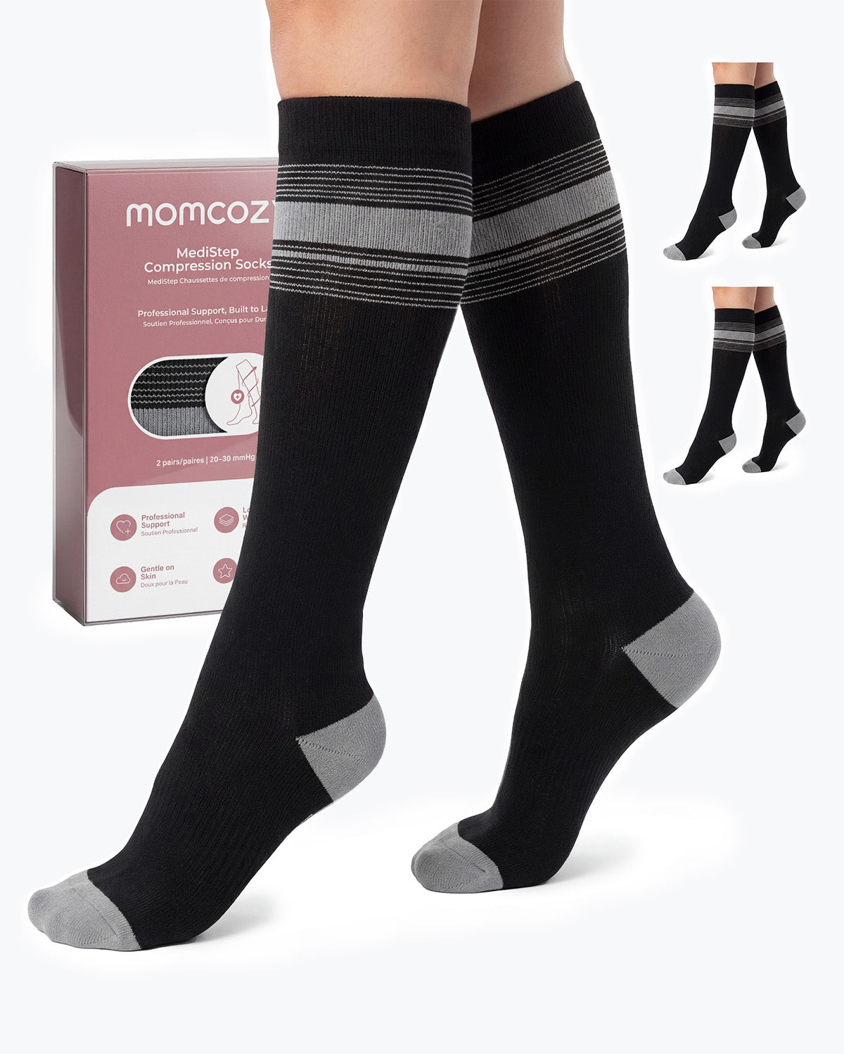 Momcozy Medical Socks 20-30mmHg 2 Pairs