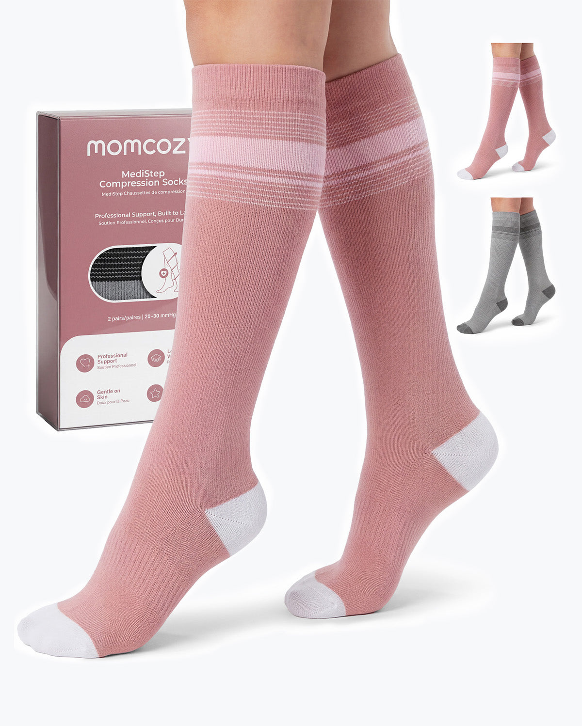 Momcozy Medical Socks 20-30mmHg 2 Pairs