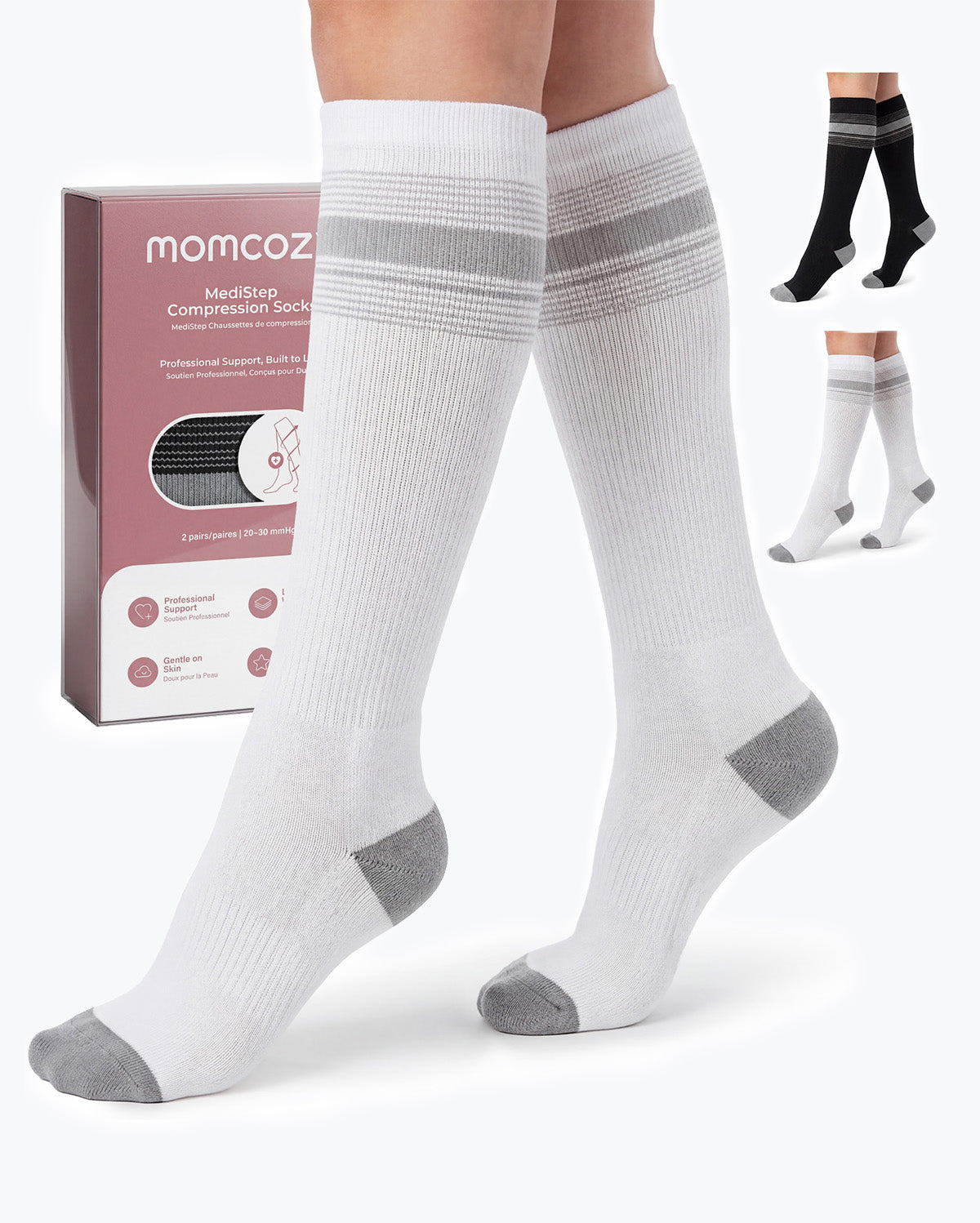 Momcozy Medical Socks 20-30mmHg 2 Pairs