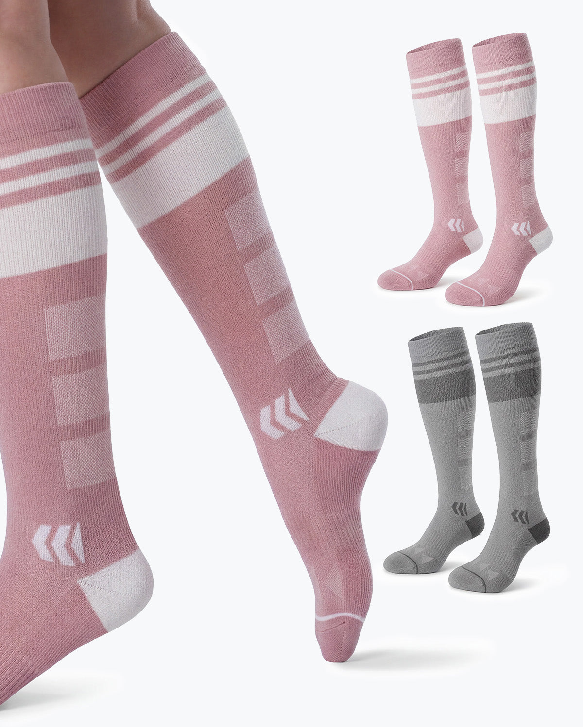 Momcozy Wide Calf Compression Socks 20-30mmHg for Sports 2 Pairs