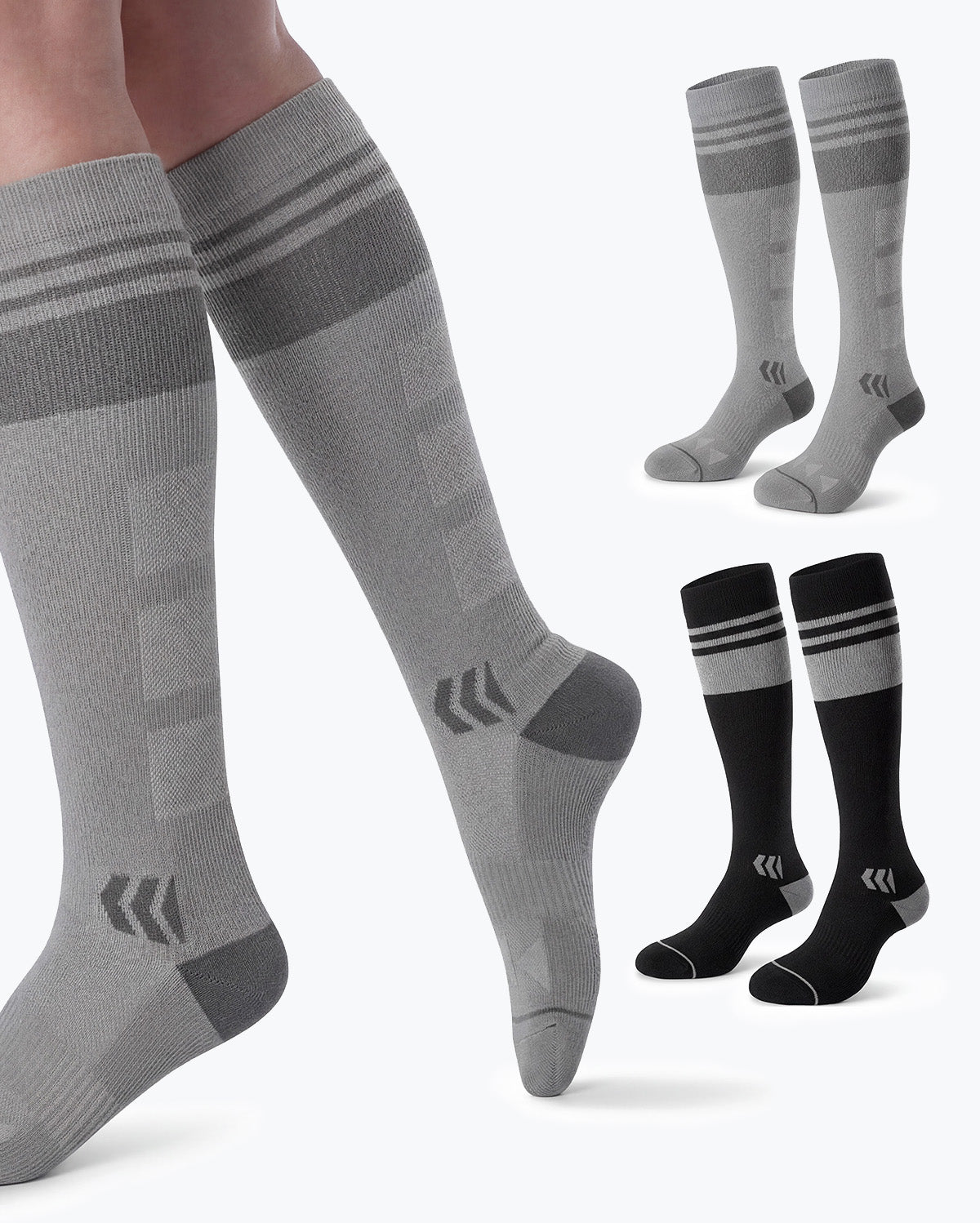 Momcozy Wide Calf Compression Socks 20-30mmHg for Sports 2 Pairs