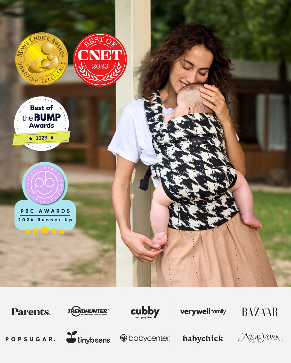 PureHug Baby Carrier - Cotton-Houndstooth
