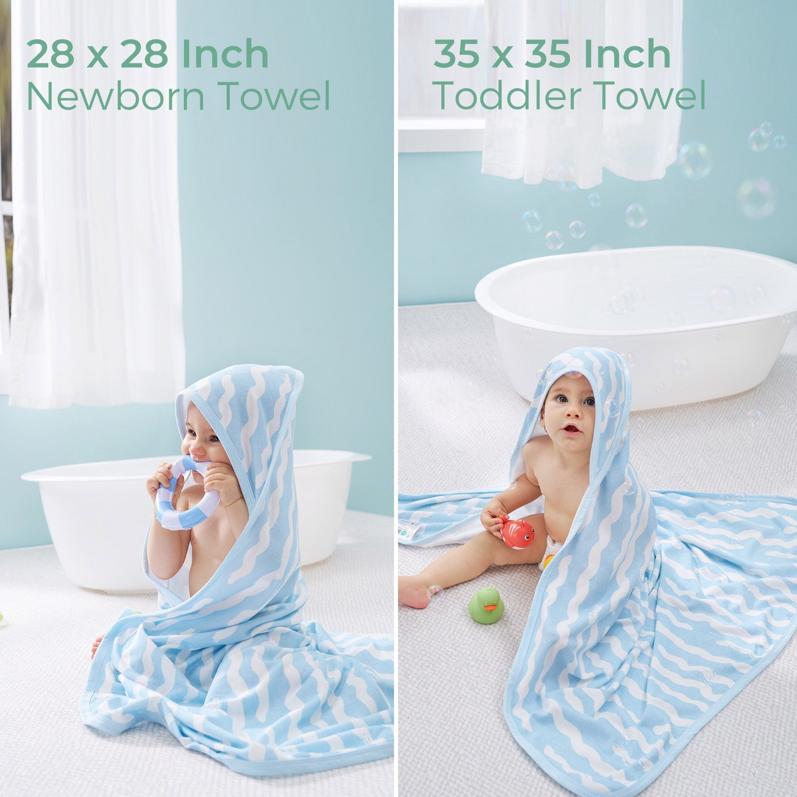MOMCOZY BABY HOODED TELETEL FÜR NEUBORN DUUBE - 2 Zählung (Packung von 1)