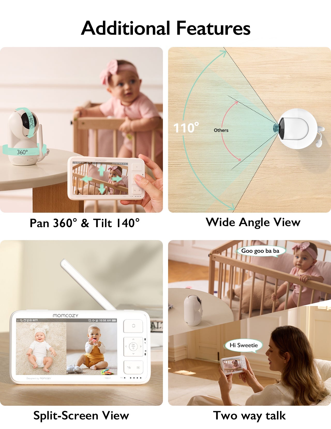 Momcozy 5.5-inch Full HD Video Baby Monitor - BM03