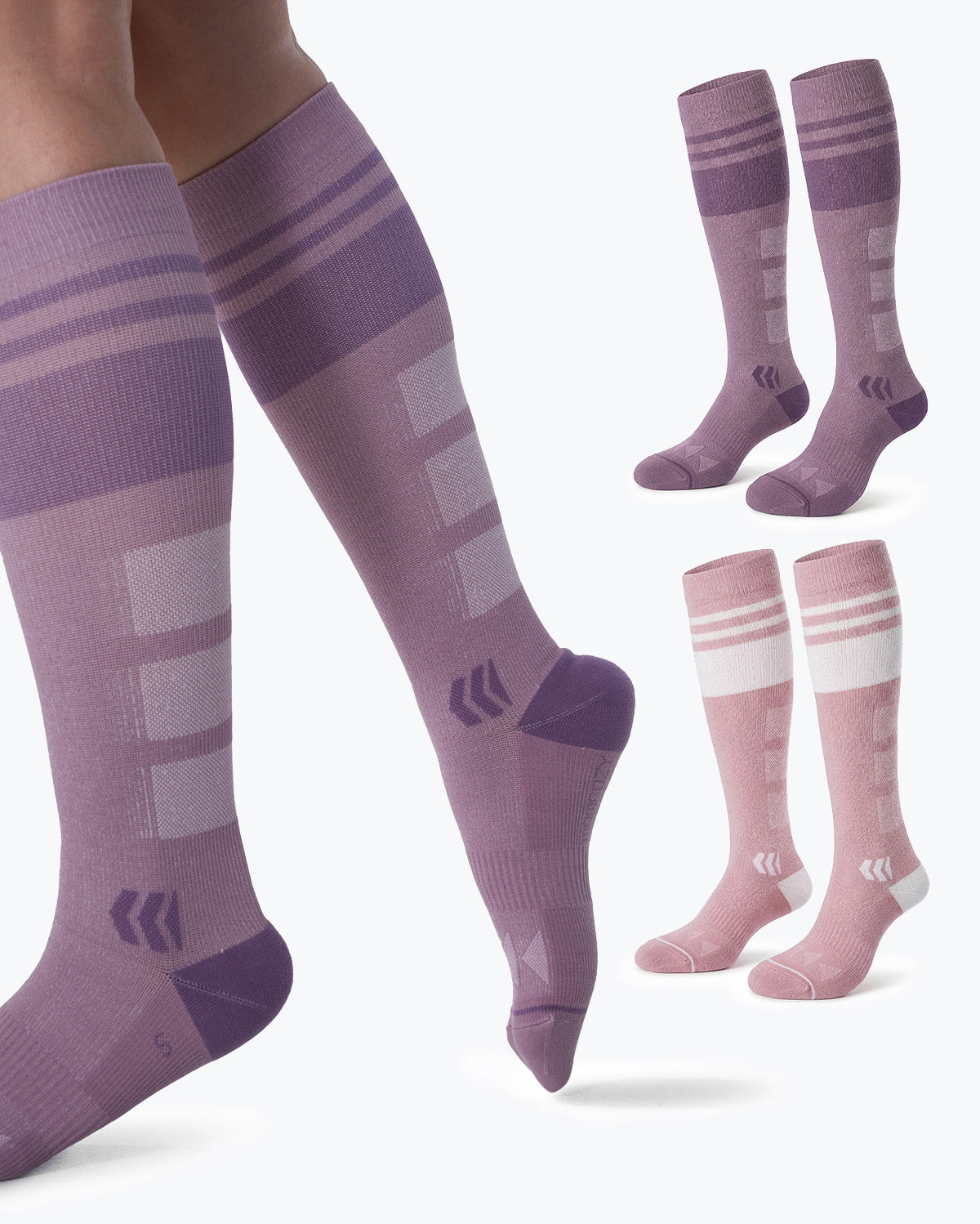 Momcozy Wide Calf Compression Socks 20-30mmHg for Sports 2 Pairs